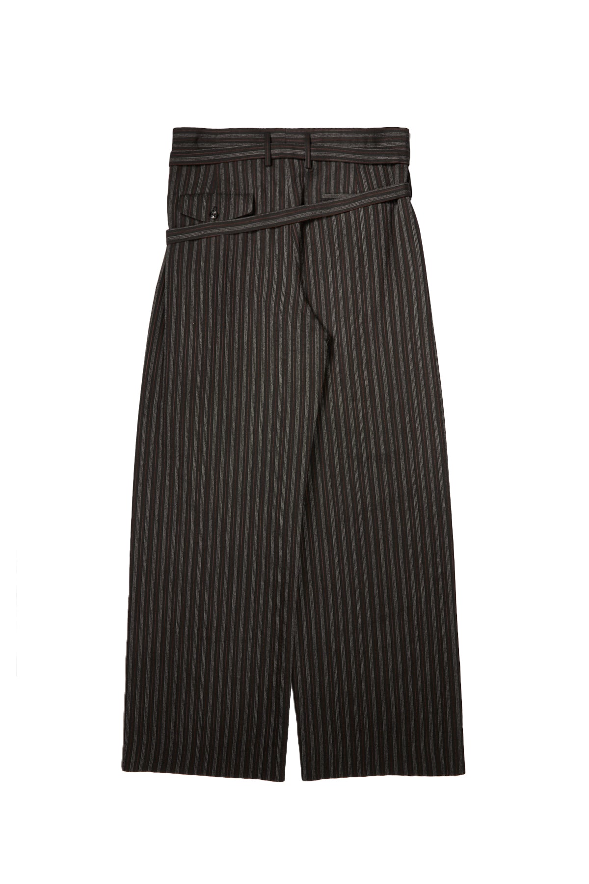 Ann Demeulemeester Woubrecht High Comfort Double Belted Trousers Black/White