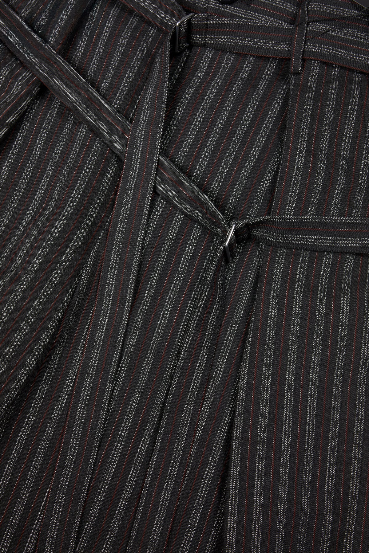 Ann Demeulemeester Woubrecht High Comfort Double Belted Trousers Black/White