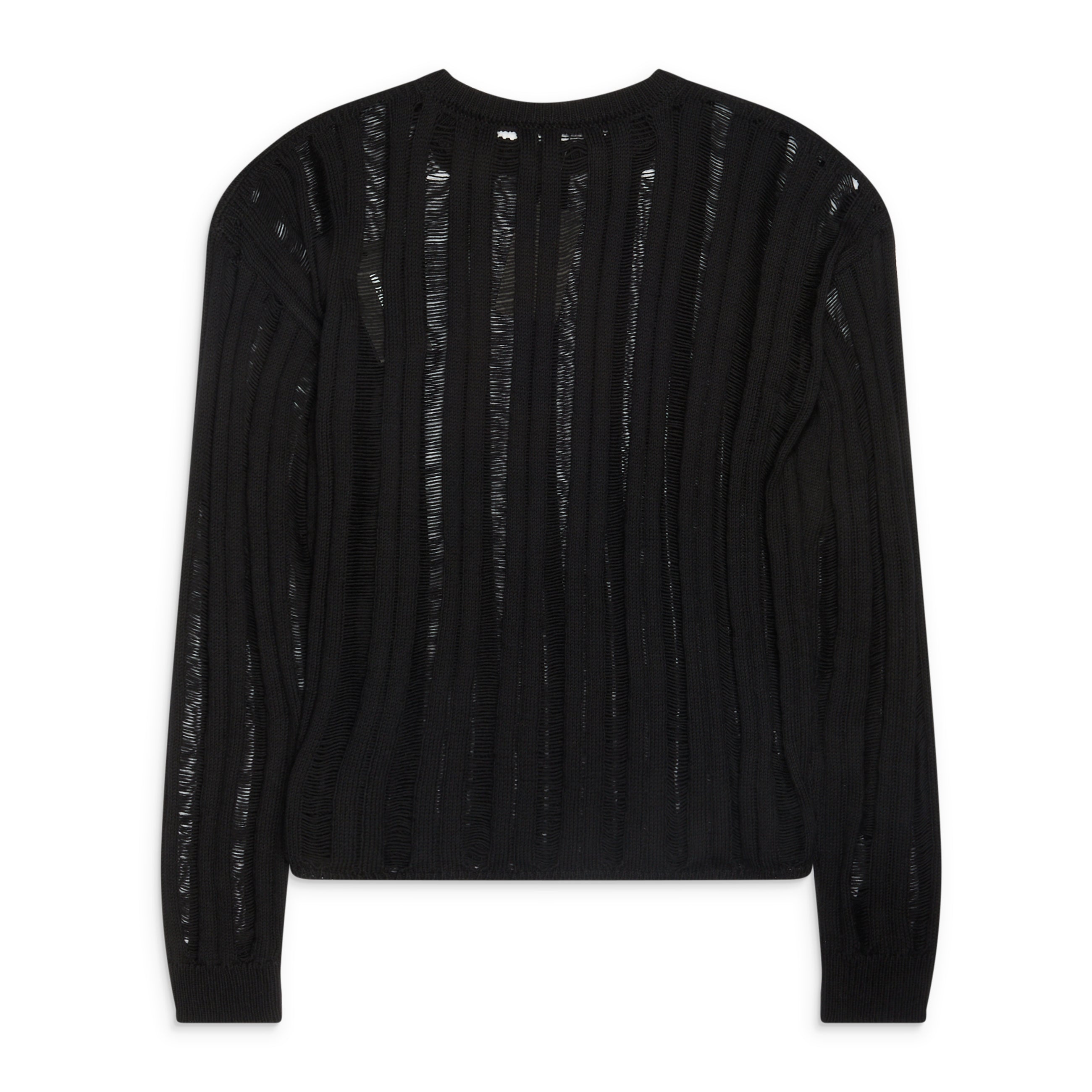 Ann Demeulemeester Danial Ladder Stitch Oversize Sweater Black