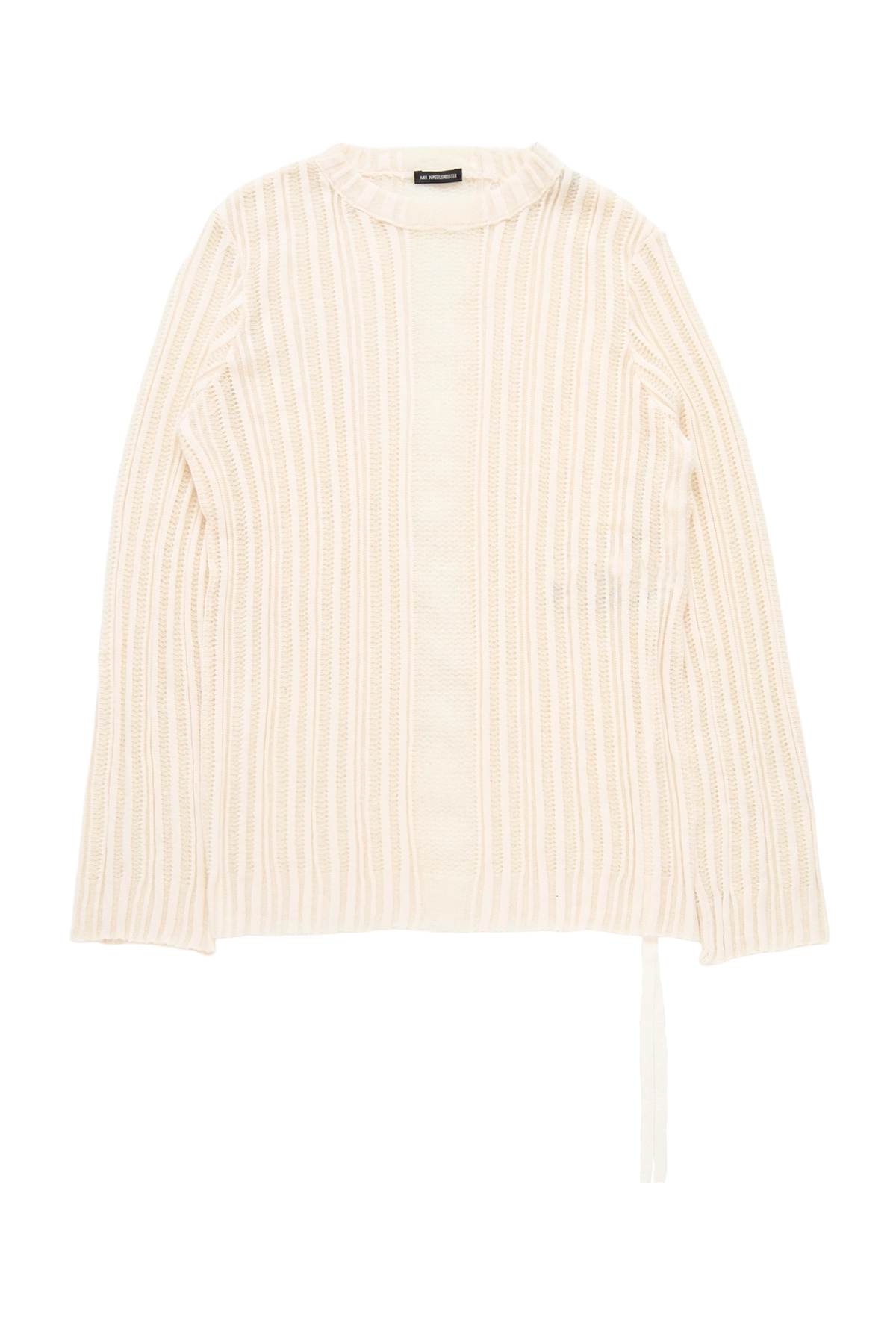 Ann Demeulemeester Halvar Crew Neck Irregular Rib Sweater Natural