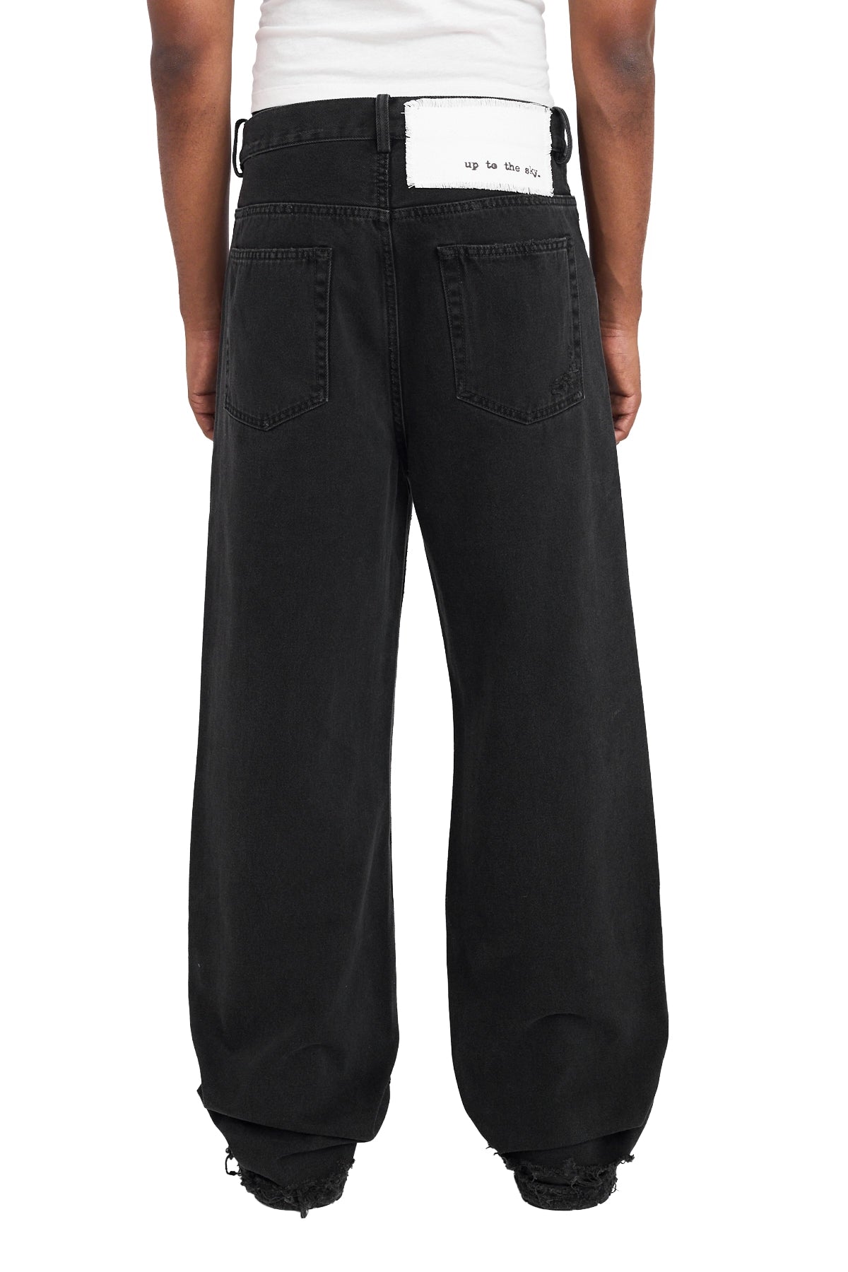 Ann Demeulemeester  Ronald 5-Pockets Comfort Trousers With Printed Patches Faded Grey
