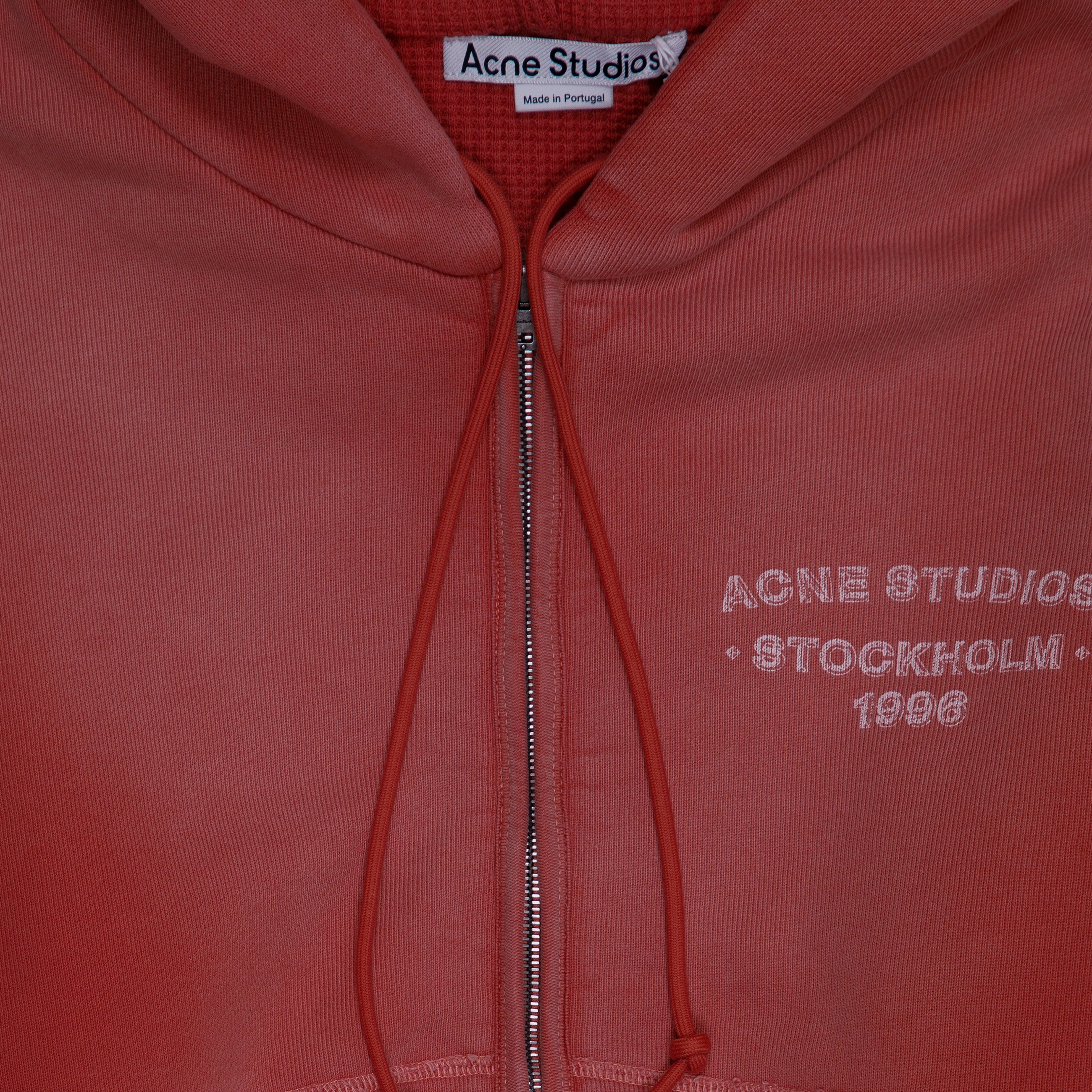 Acne Studios Sunkissed Zip Hoodie Red - detail