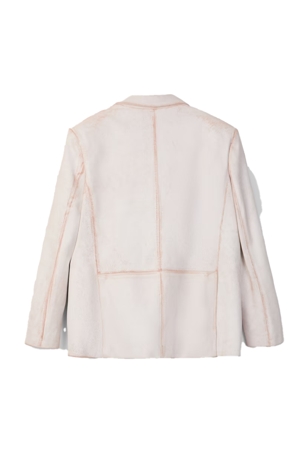 Camper Lab Distressed Leather Blazer White