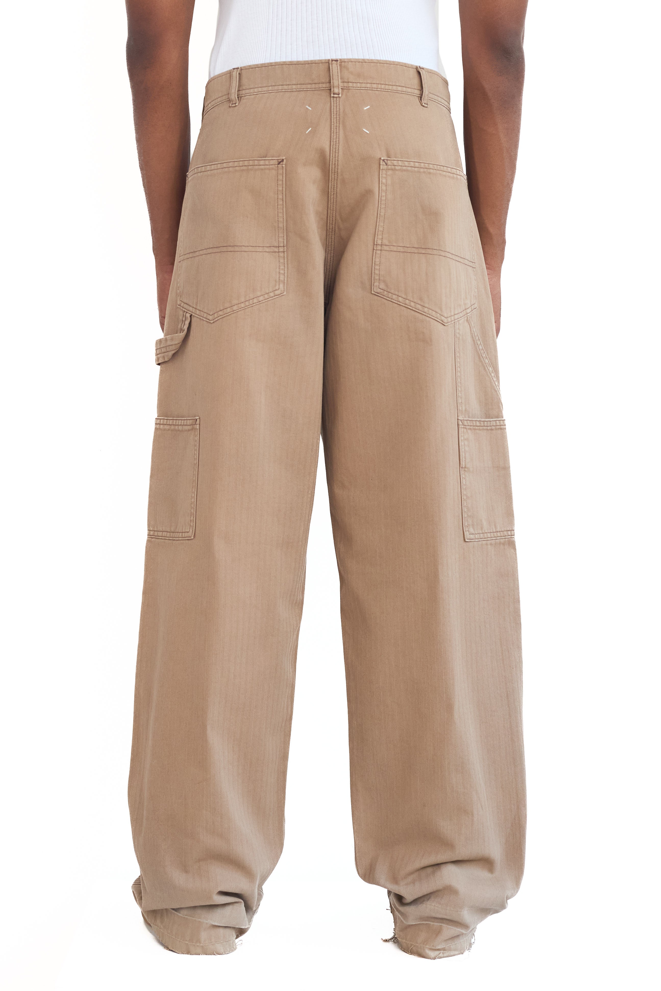 Maison Margiela Herringbone Workwear Pants Stone Washed Beige 6