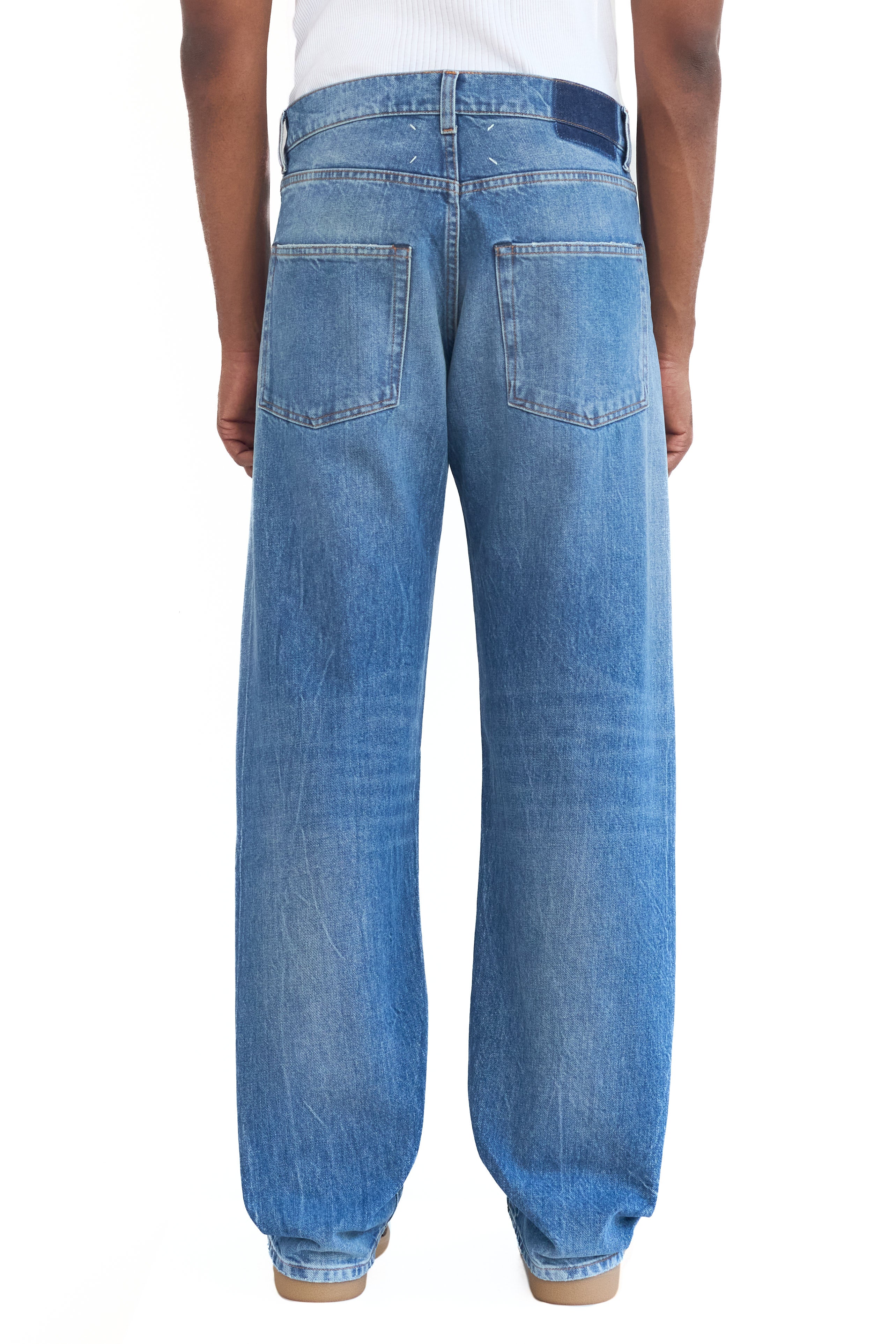 Maison Margiela Slim Repaired Jeans Vintage Medium Blue 6