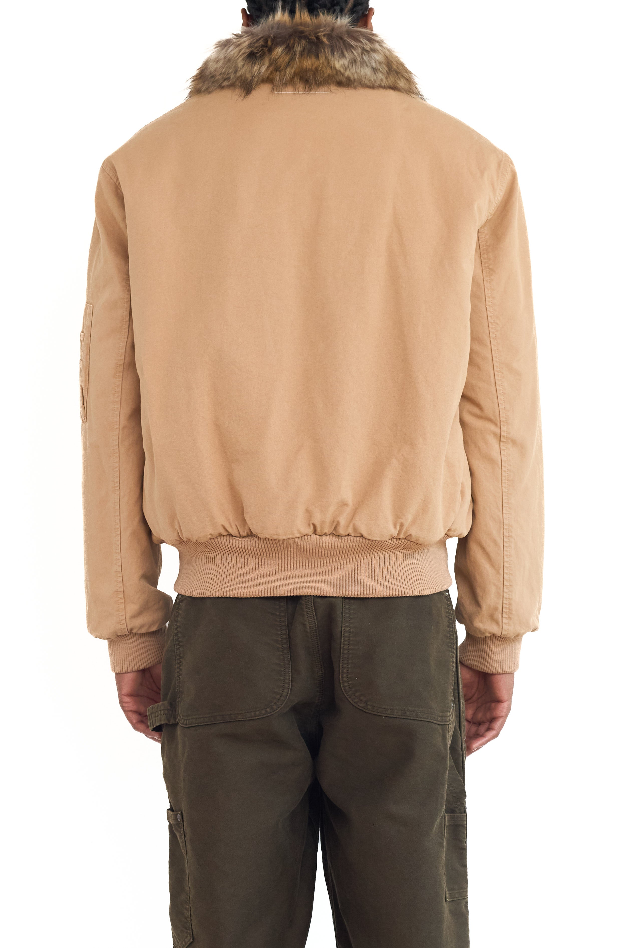 MM6 Reversible Cotton Canvas Jacket Ocre