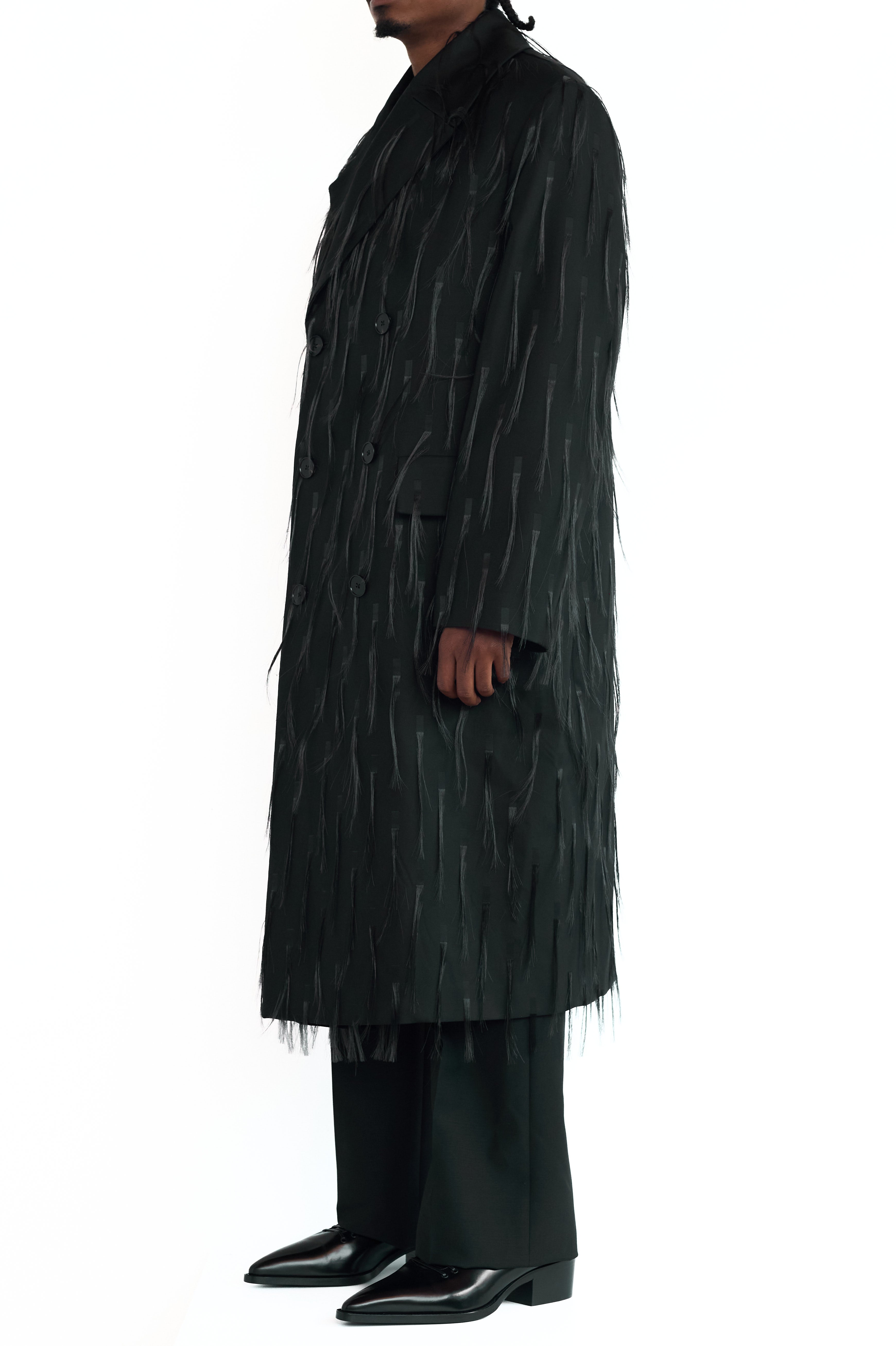 Jil Sander Spaced Out Nylon Fur Coat Black – ESSXNYC
