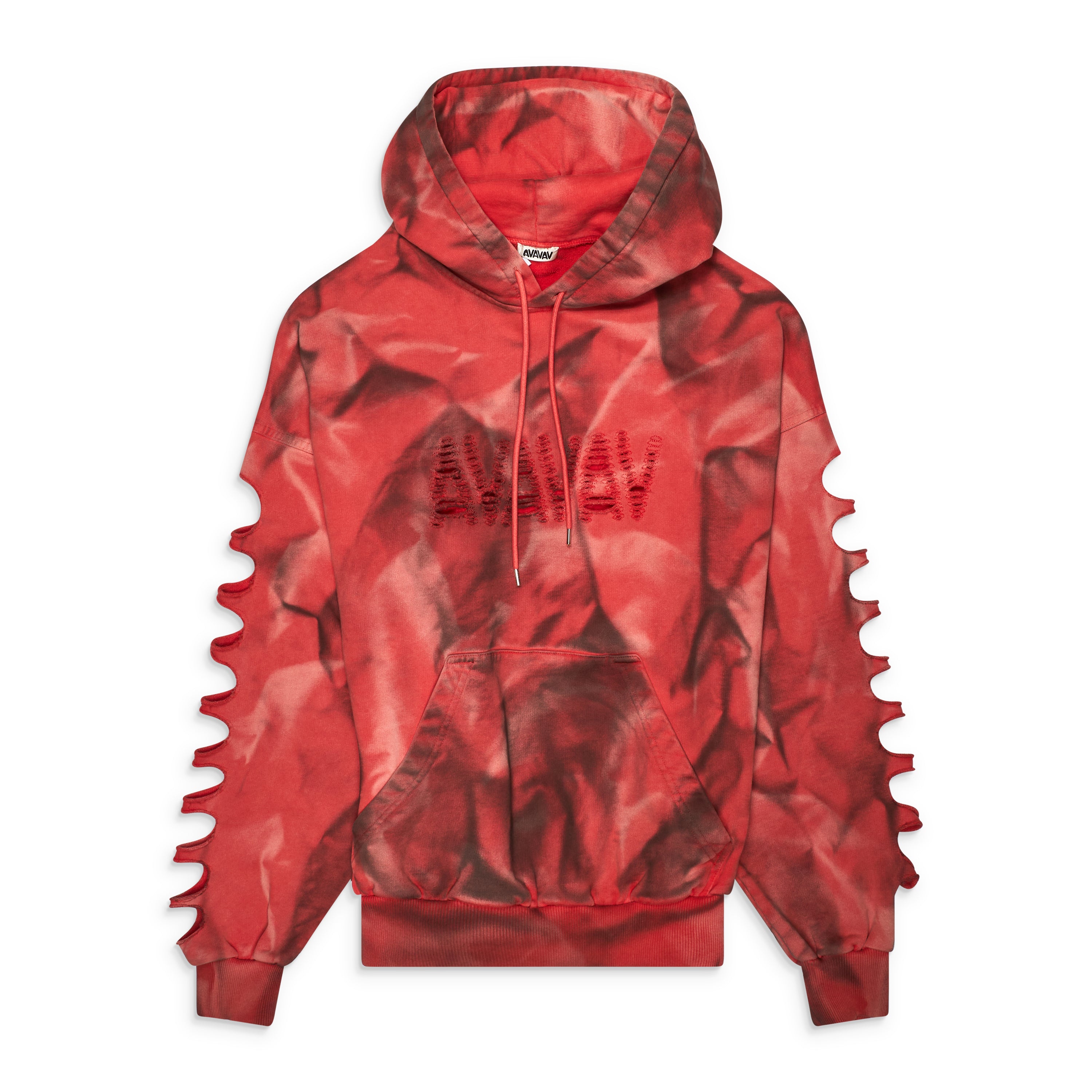 AVAVAV Shoulderless Hoodie Red – ESSXNYC