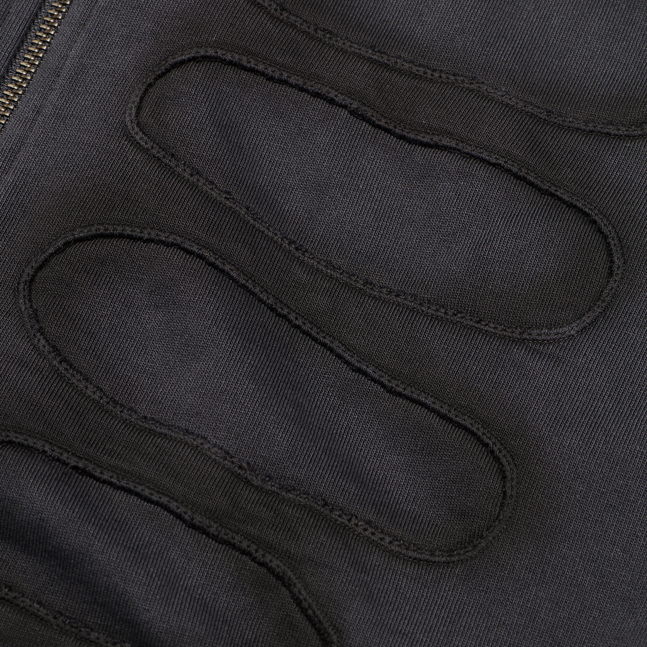 AVAVAV Shoulderless Hoodie Cut-Out Application Black