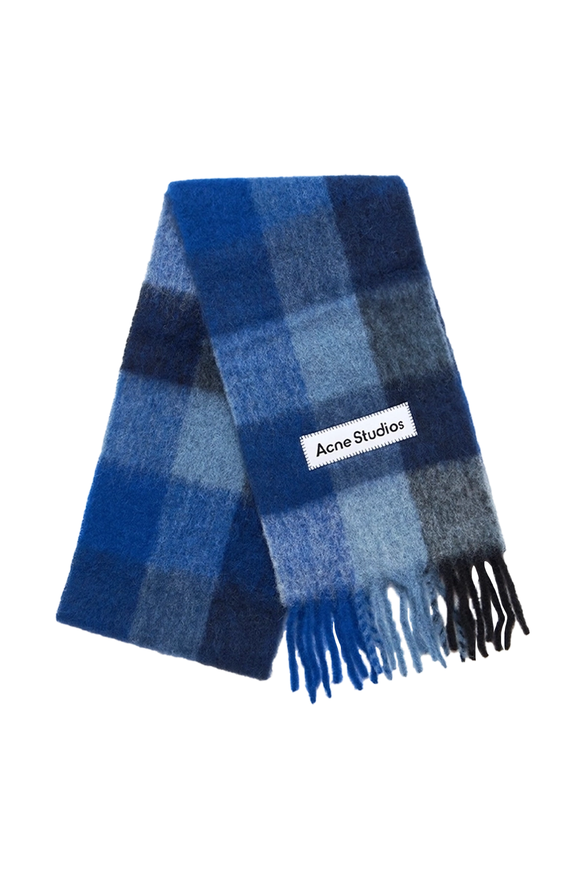 Acne Studios Vally Check Scarf Dark Navy/Black