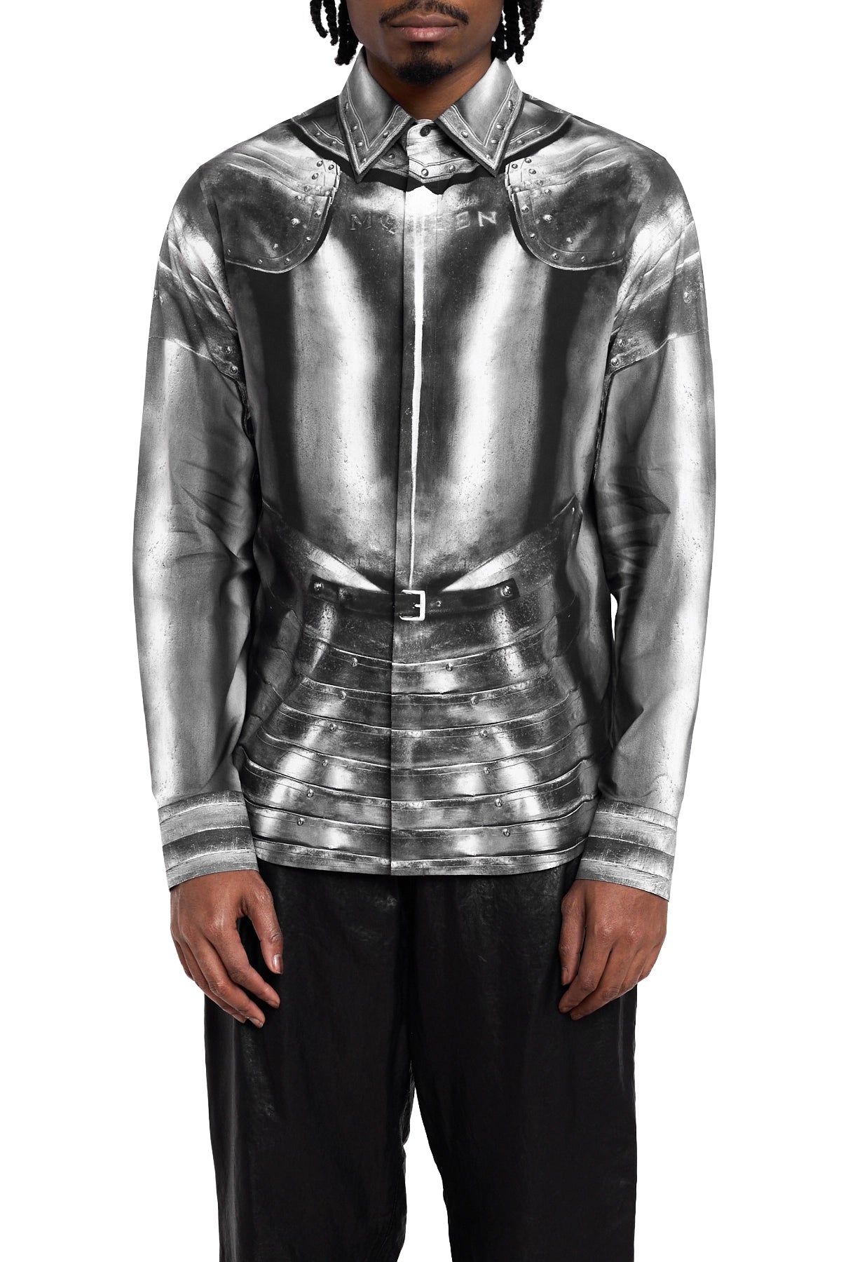 McQueen Armor Print Shirt Steel