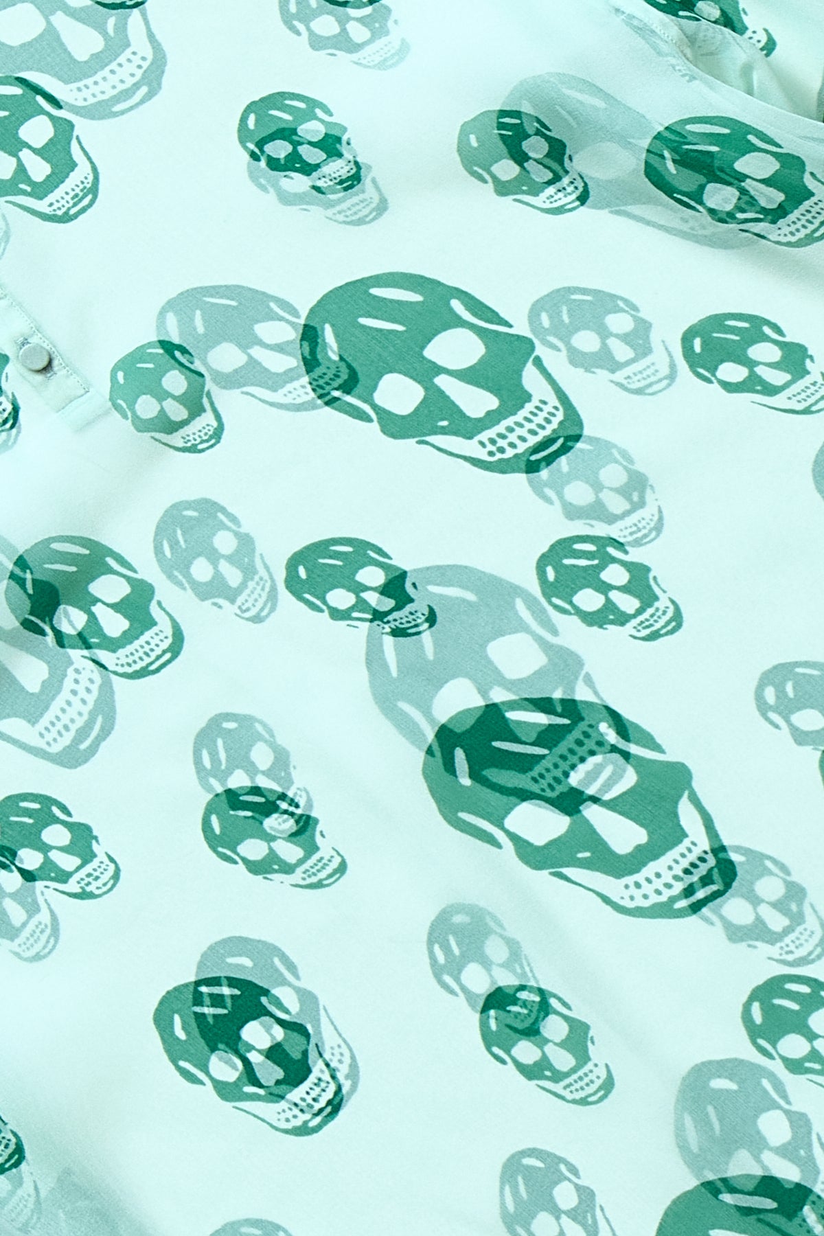 McQueen Skull Scarf Top Green