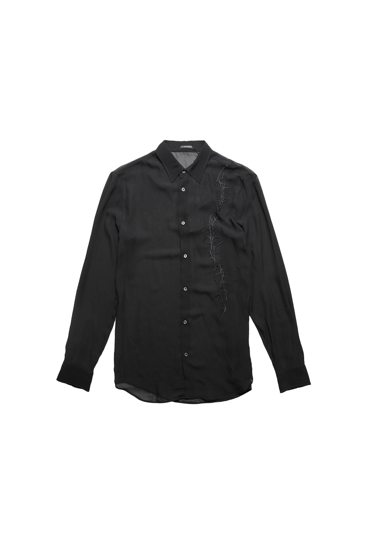 Ann Demeulemeester Korneel Standard Fit Shirt With Thorns Embroidery