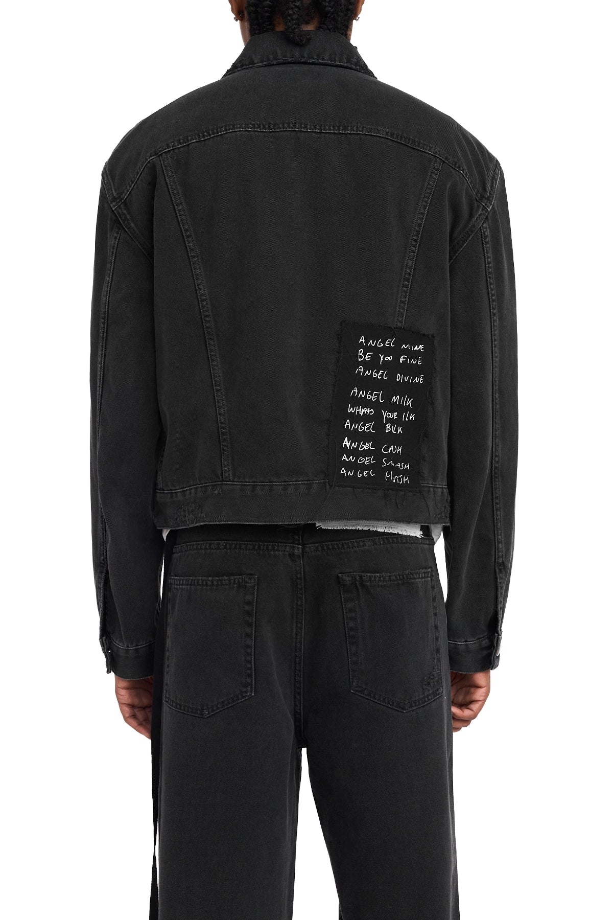 Ann Demeulemeester  Raf 5-Pockets Standard Blouson With Printed Patches Faded Grey