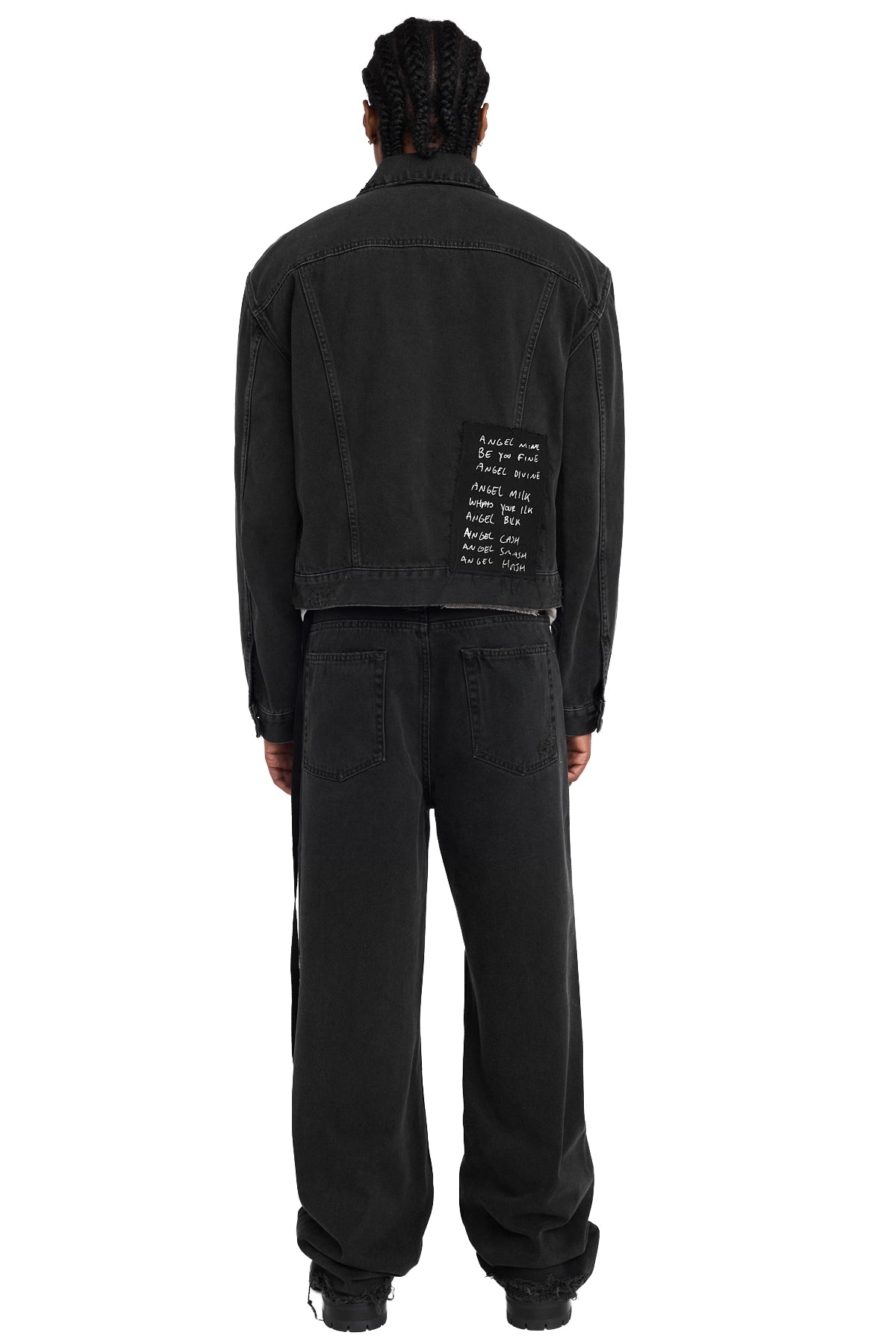 Ann Demeulemeester  Raf 5-Pockets Standard Blouson With Printed Patches Faded Grey