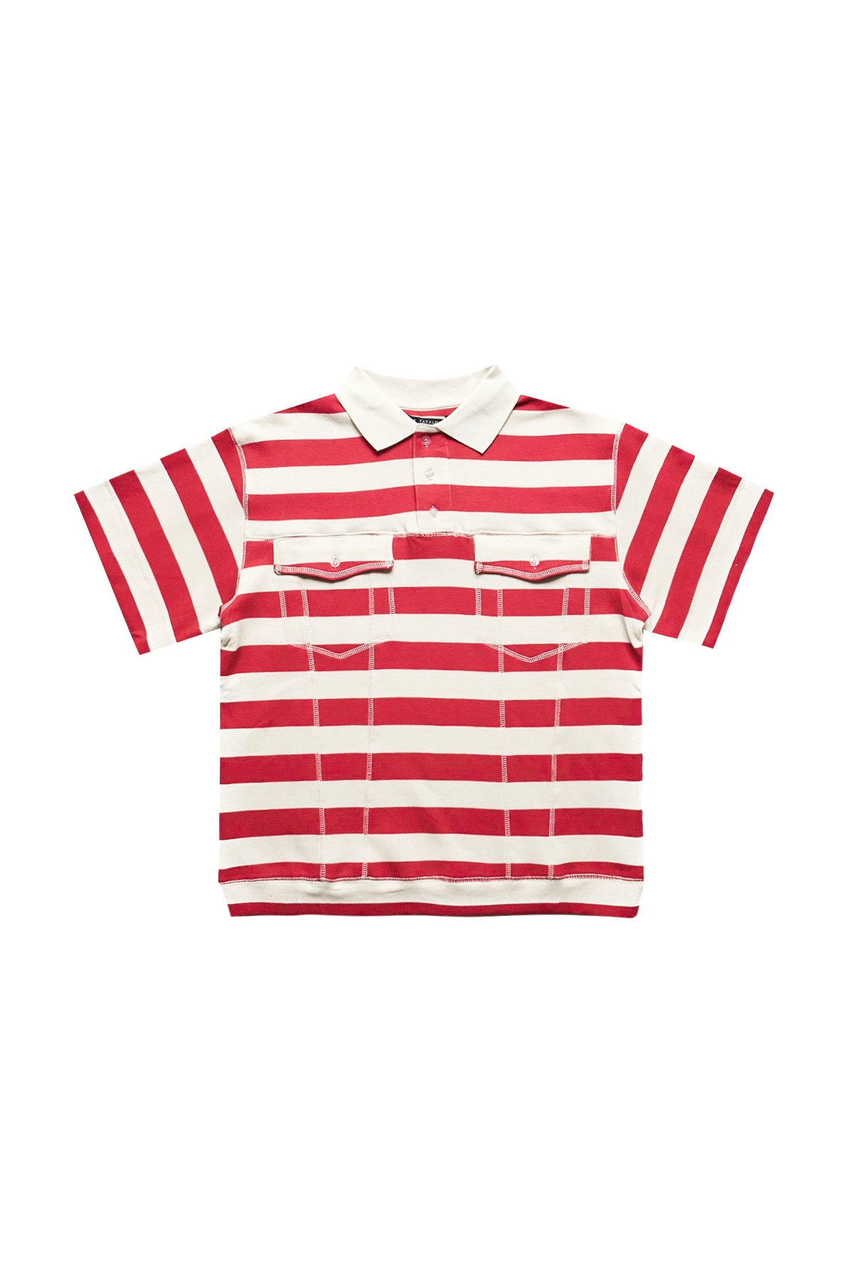 Aris Tatalovich Stripe Trucker Polo Red