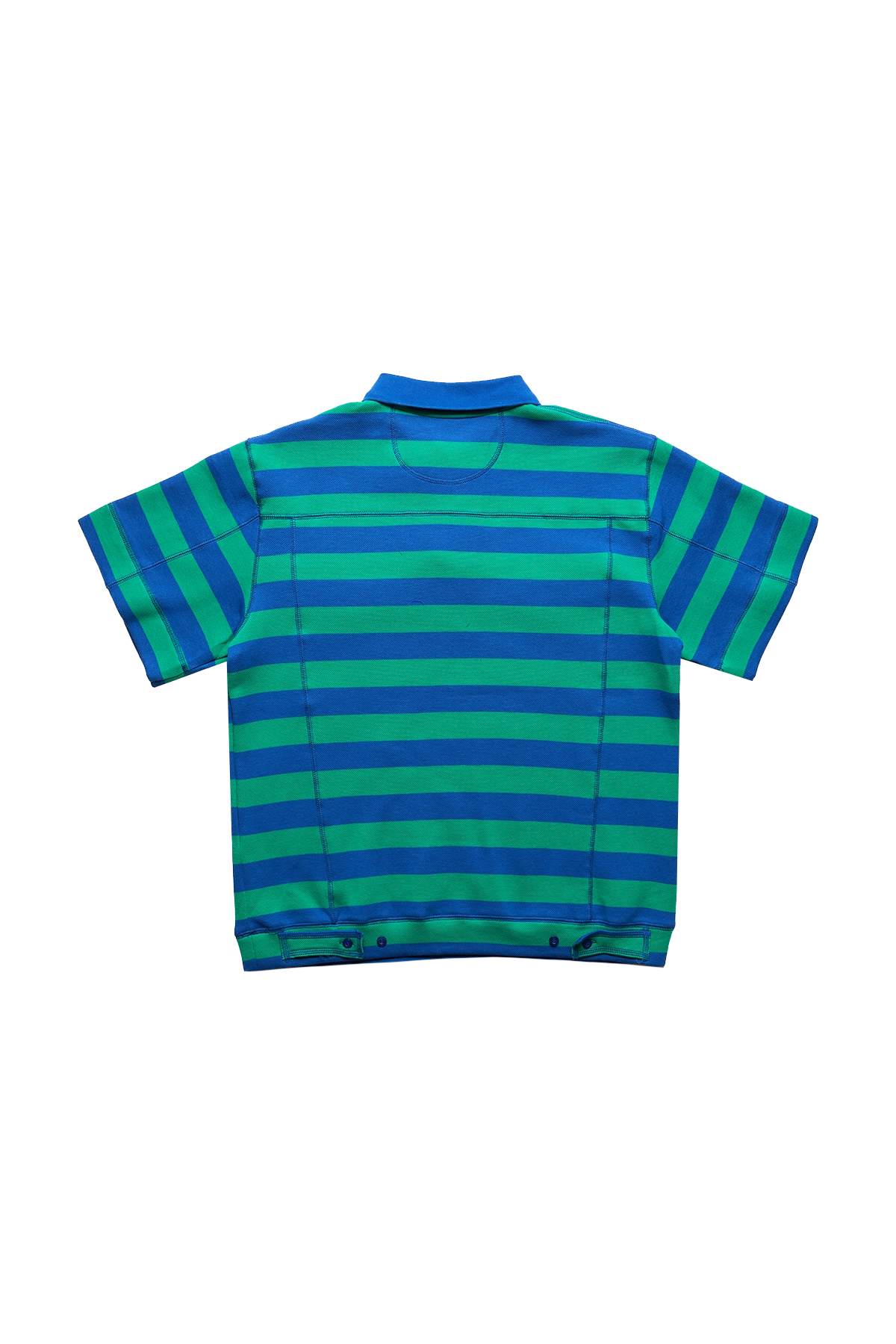 Stripe Trucker Polo Blue