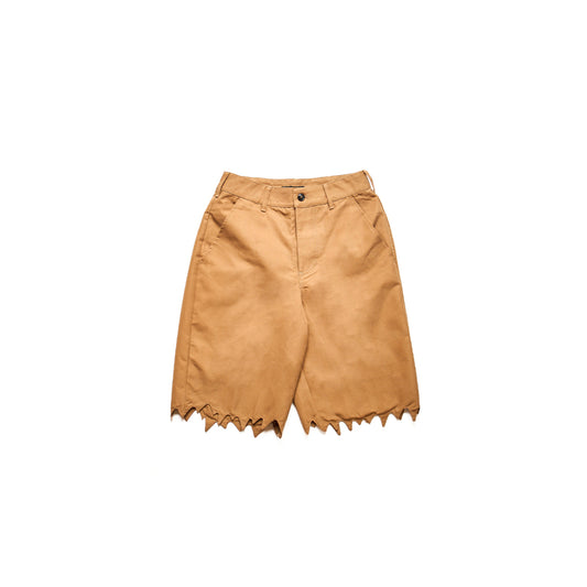 Aris Tatalovich Ripped Dress Shorts Beige 12279