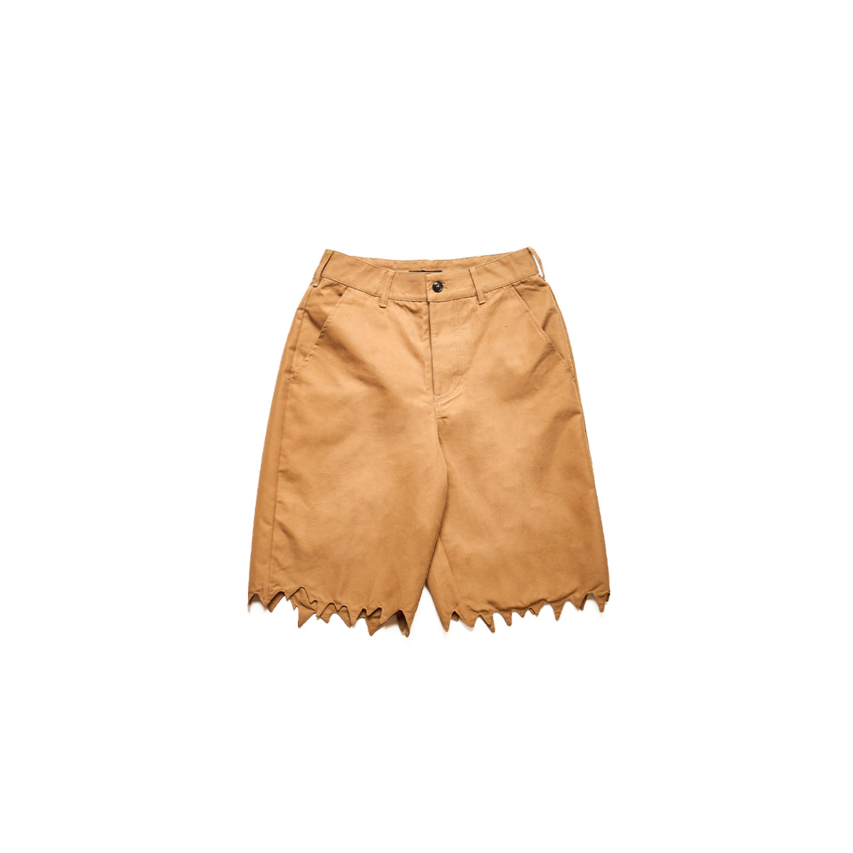 Aris Tatalovich Ripped Dress Shorts Beige 12280