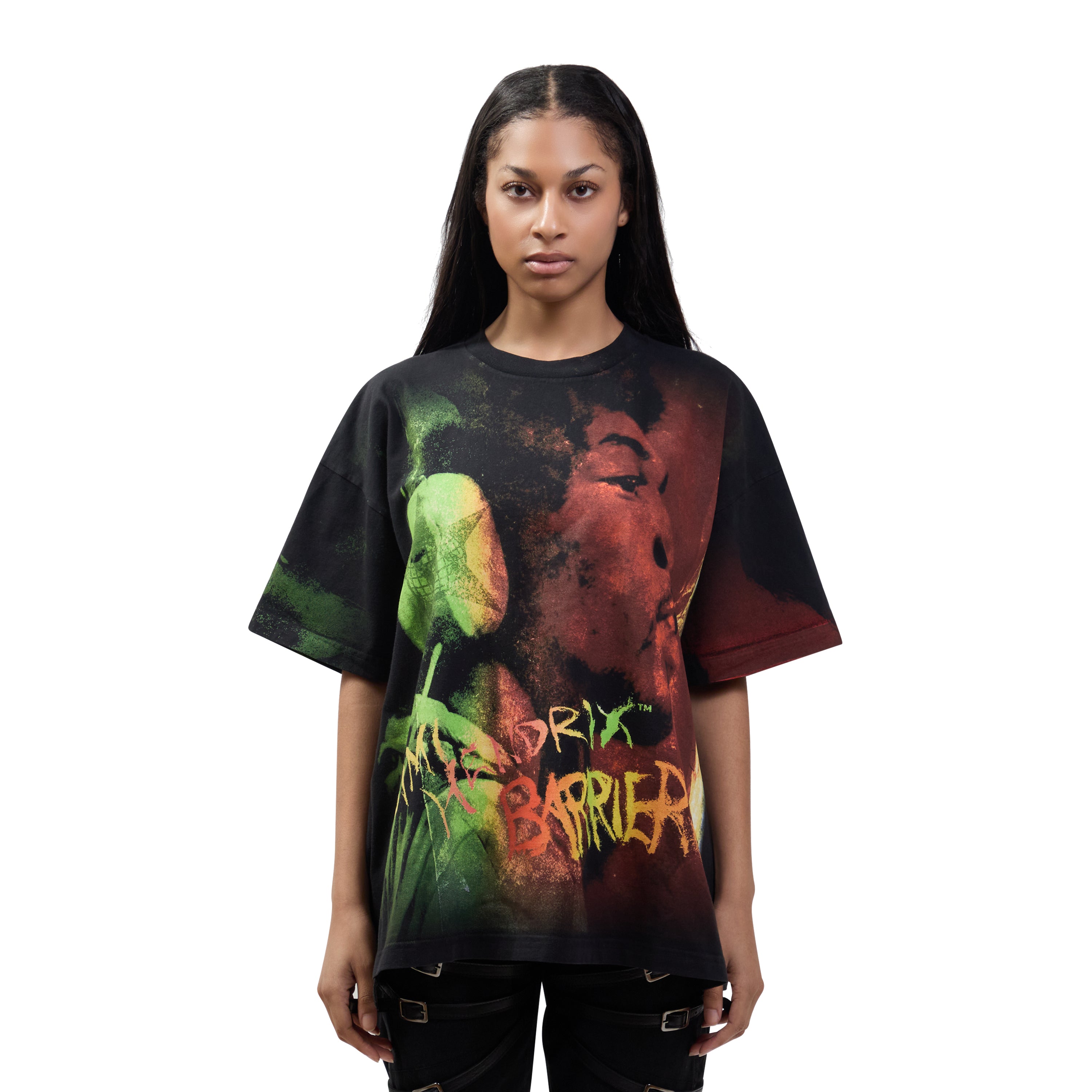 00s ジミヘン Jimi Hendrix サイケ 茶 タイダイ Tシャツ L 00s