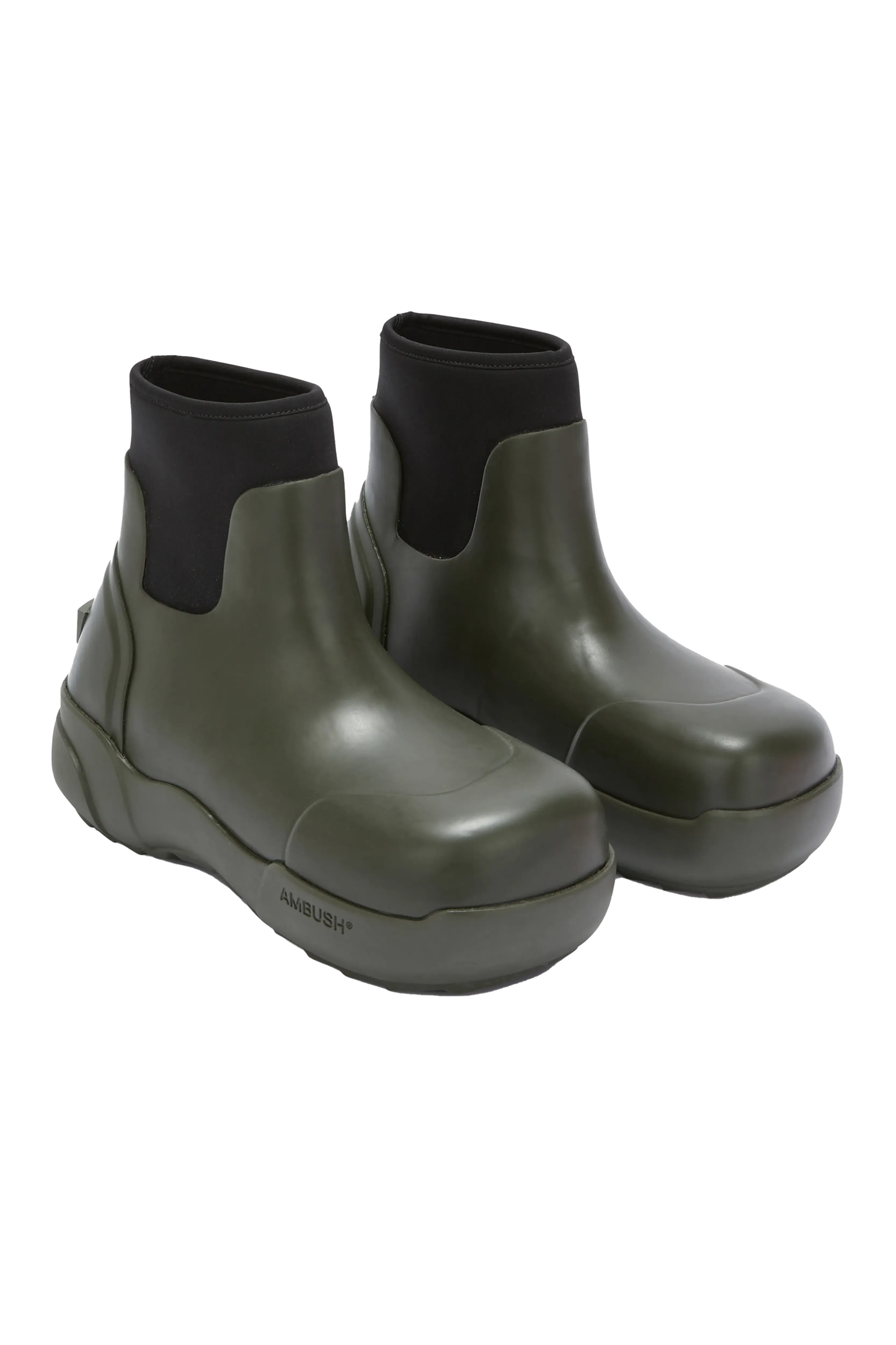 AMBUSH Rubber Ankle Boot Shoes Green 7541