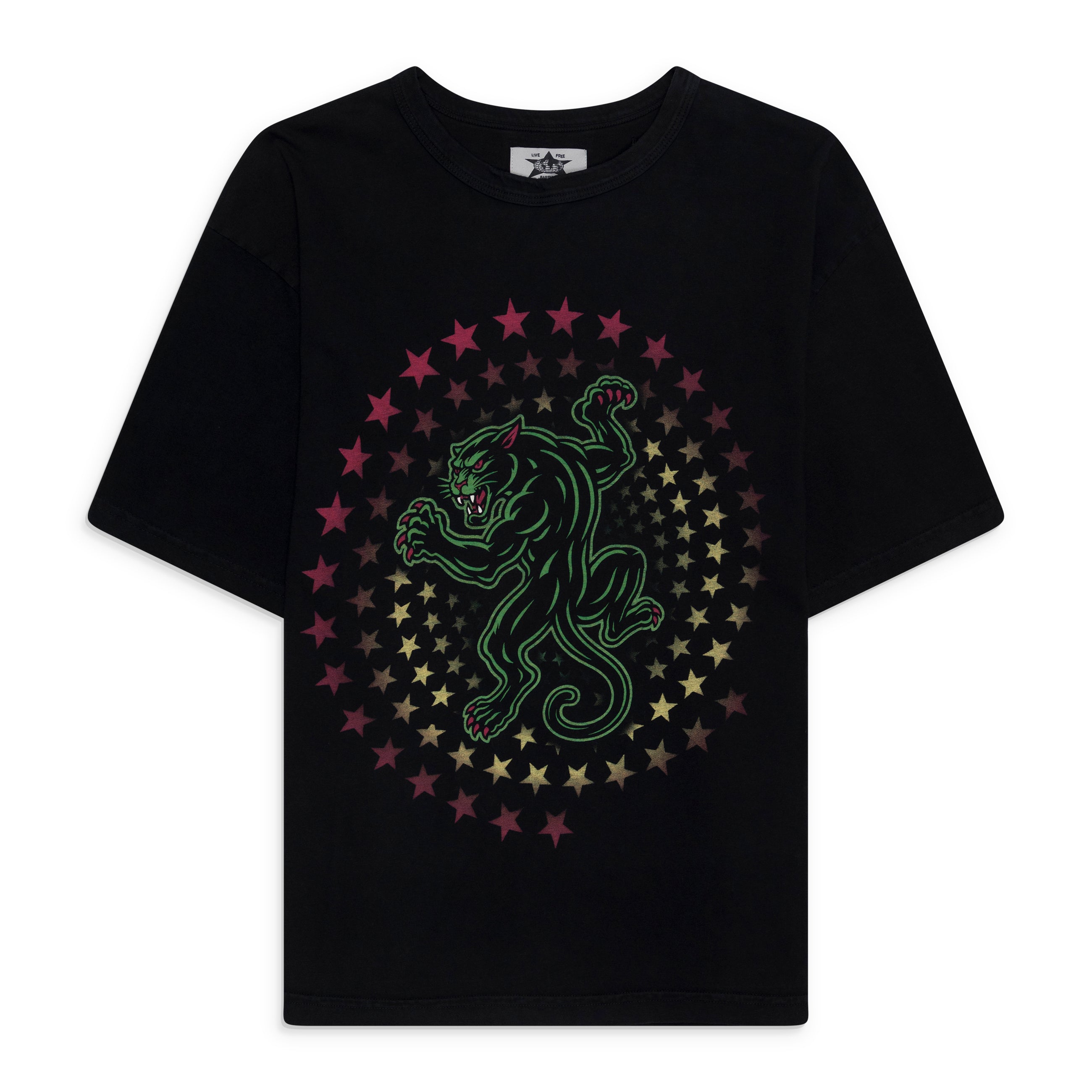 Barriers Star Panther Tee Black - front
