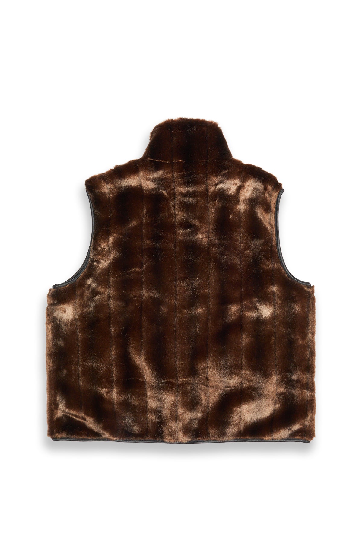 Conner Ives Faux Mink Gilet Brown