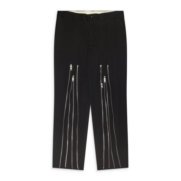 Comme Des Garcons Homme Plus Slim Trousers With Zips Black – ESSXNYC