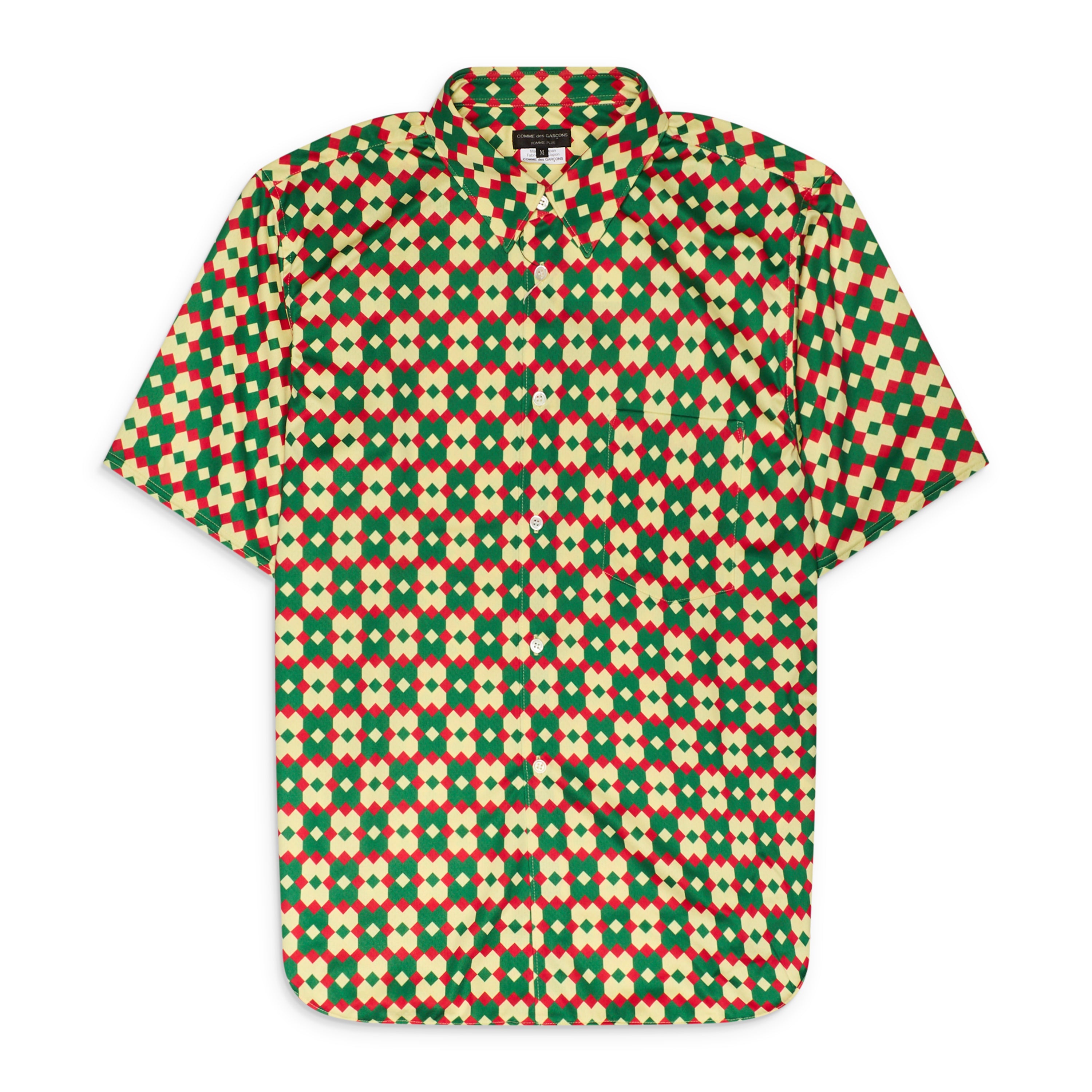 Comme Des Garcons Homme Plus Printed Short Sleeve Shirt Multicolor