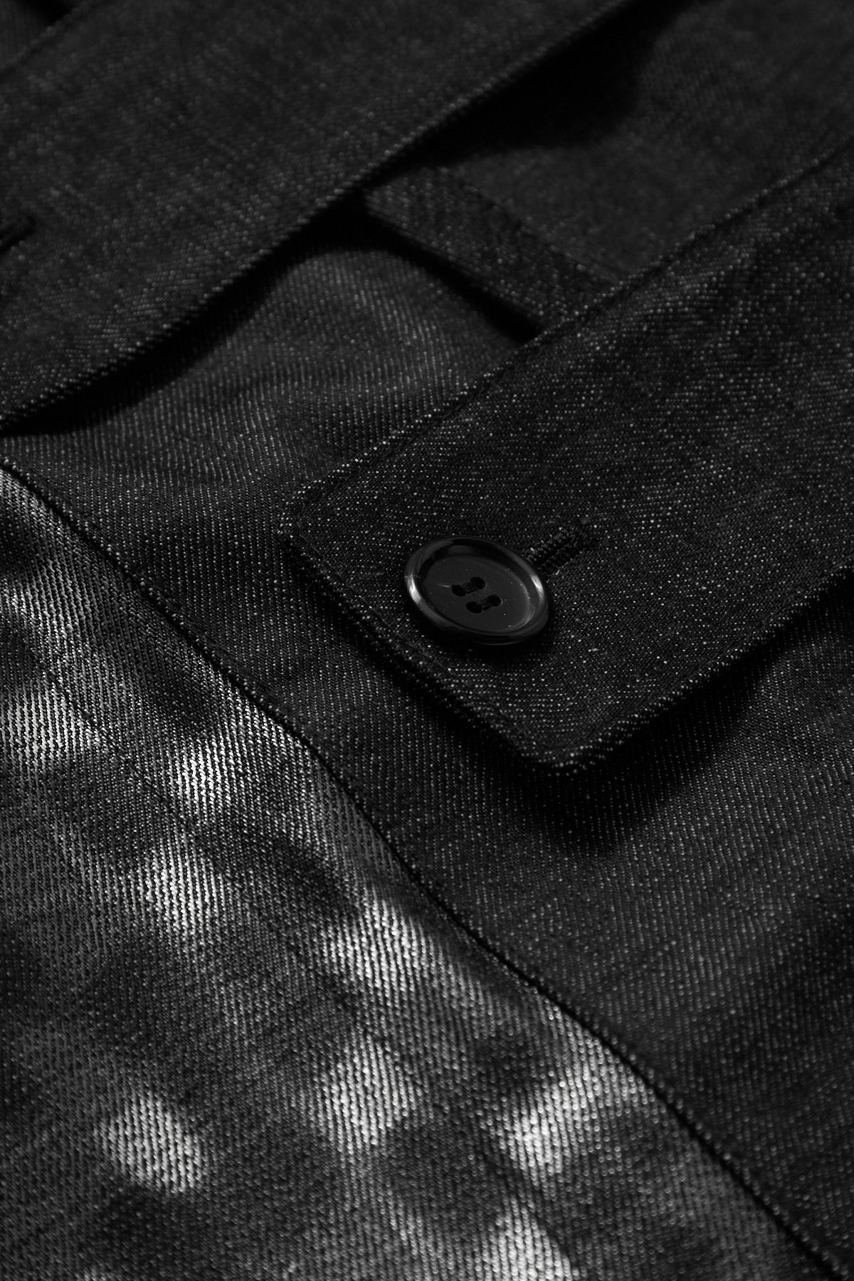 Cdg Homme Plus Denim Mixed Fabric Coat Indigo