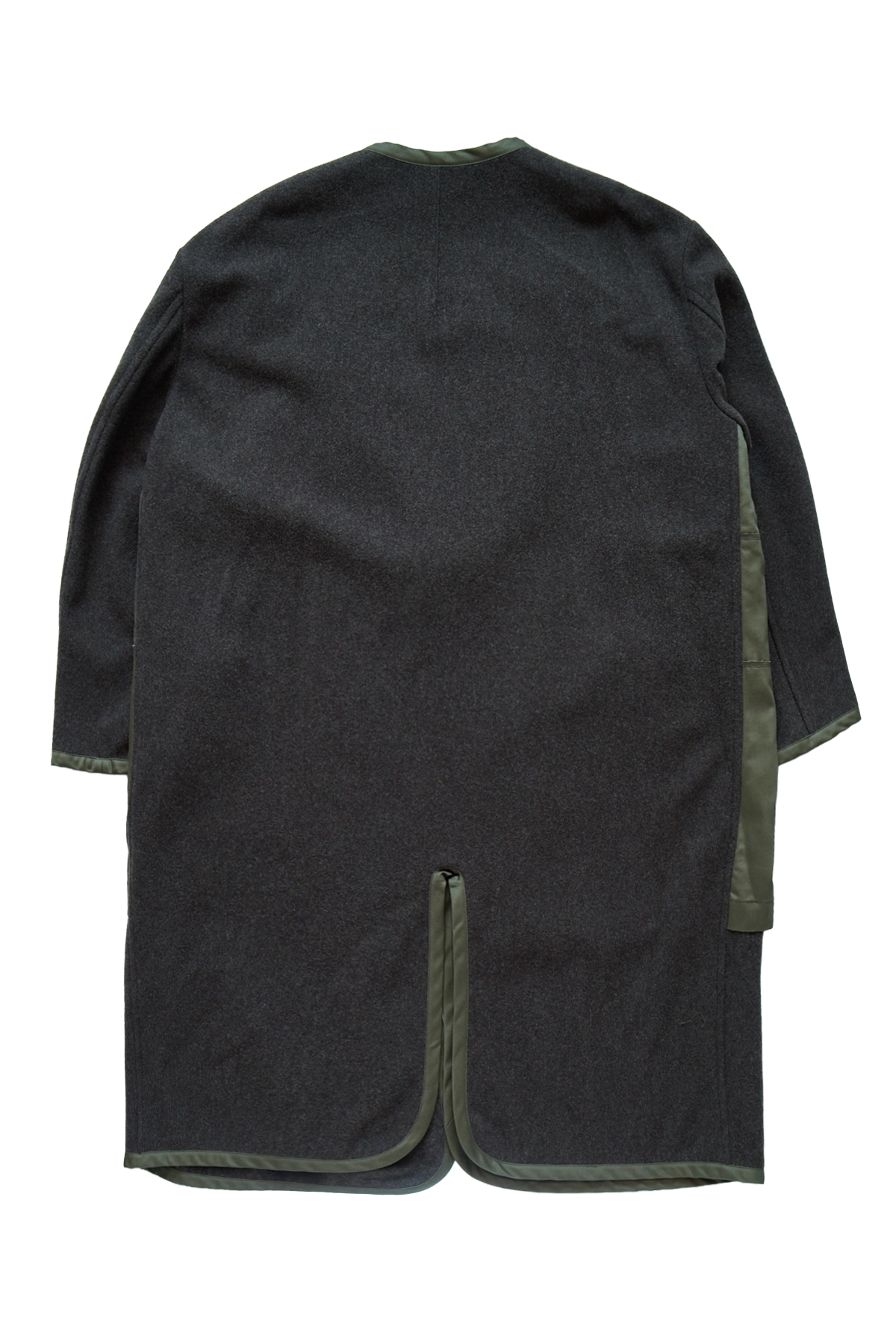 CDG Homme Plus Wool Coat With Cotton Patches 1-Khaki