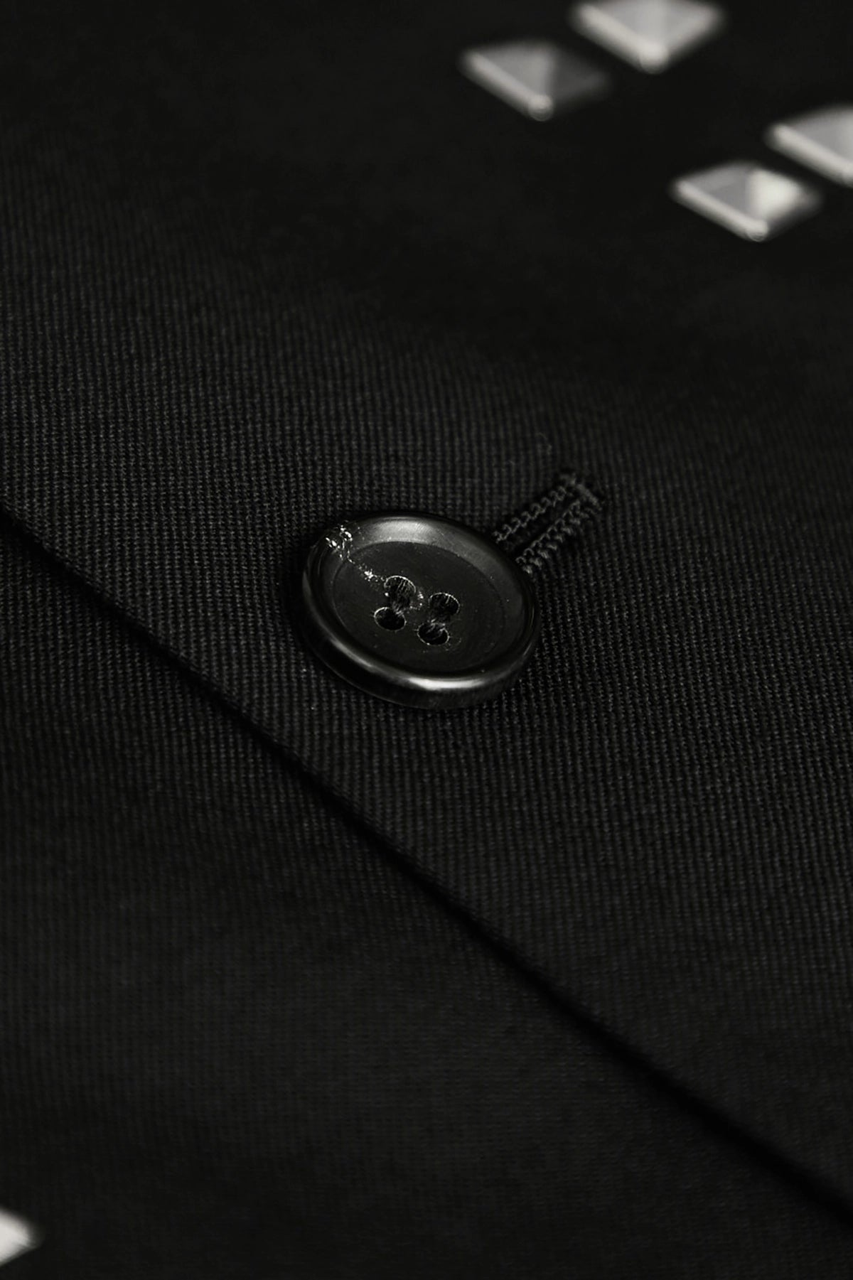 Cdg Black Studded Single Breasted Blazer 