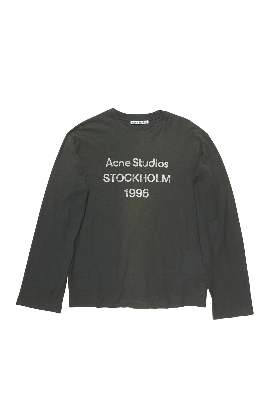 Acne Studios Logo Long Sleeve T-Shirt Faded Black