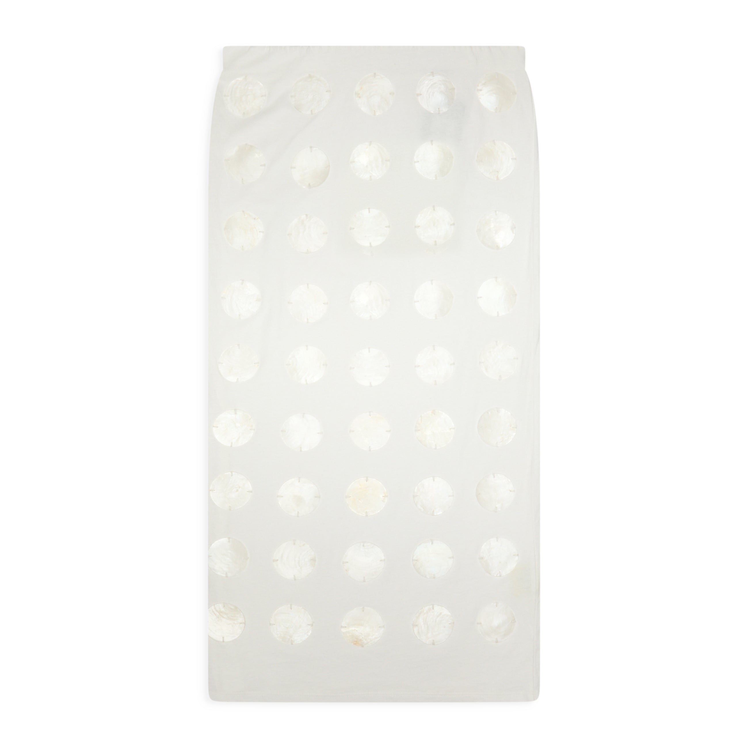 Conner Ives Mother of Pearl Pailette Maxi Skirt White