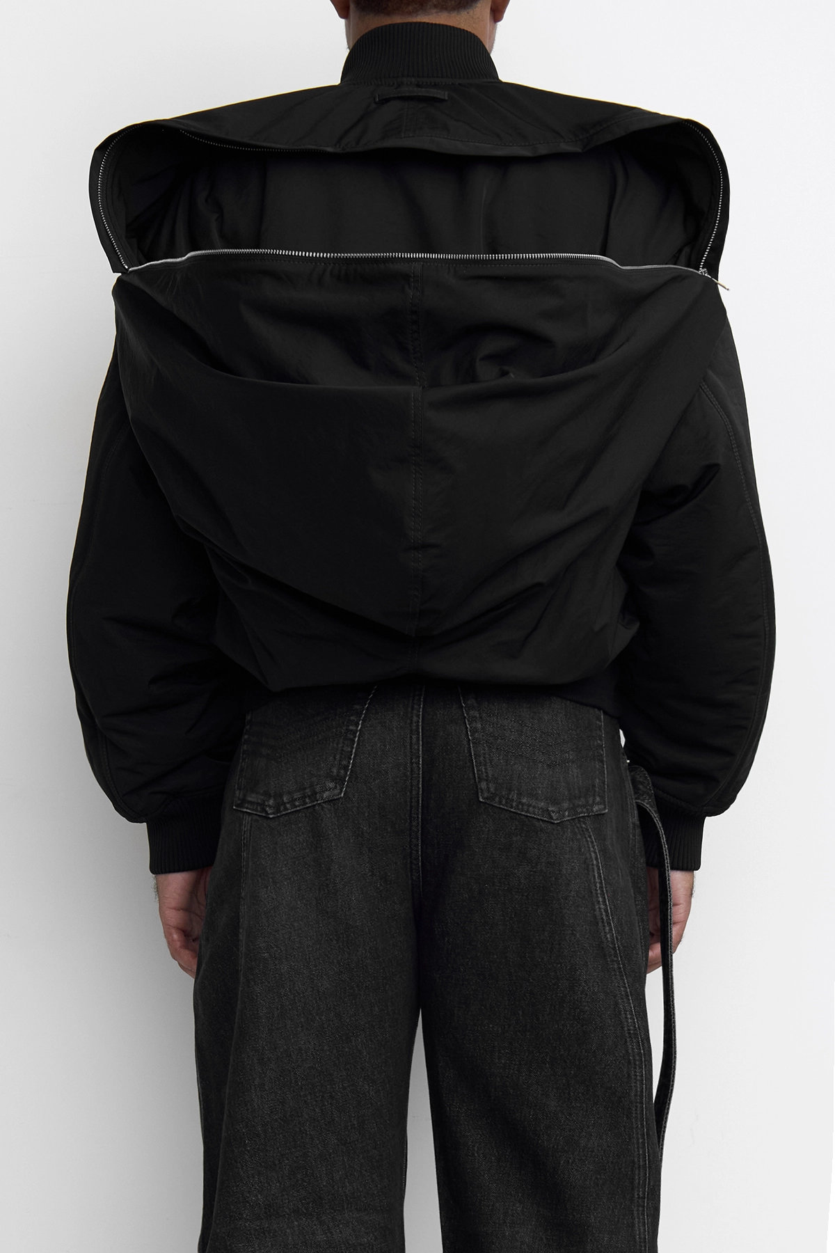 Jean Paul Gaultier 'The Hooded' Bomber Jacket Black – ESSXNYC