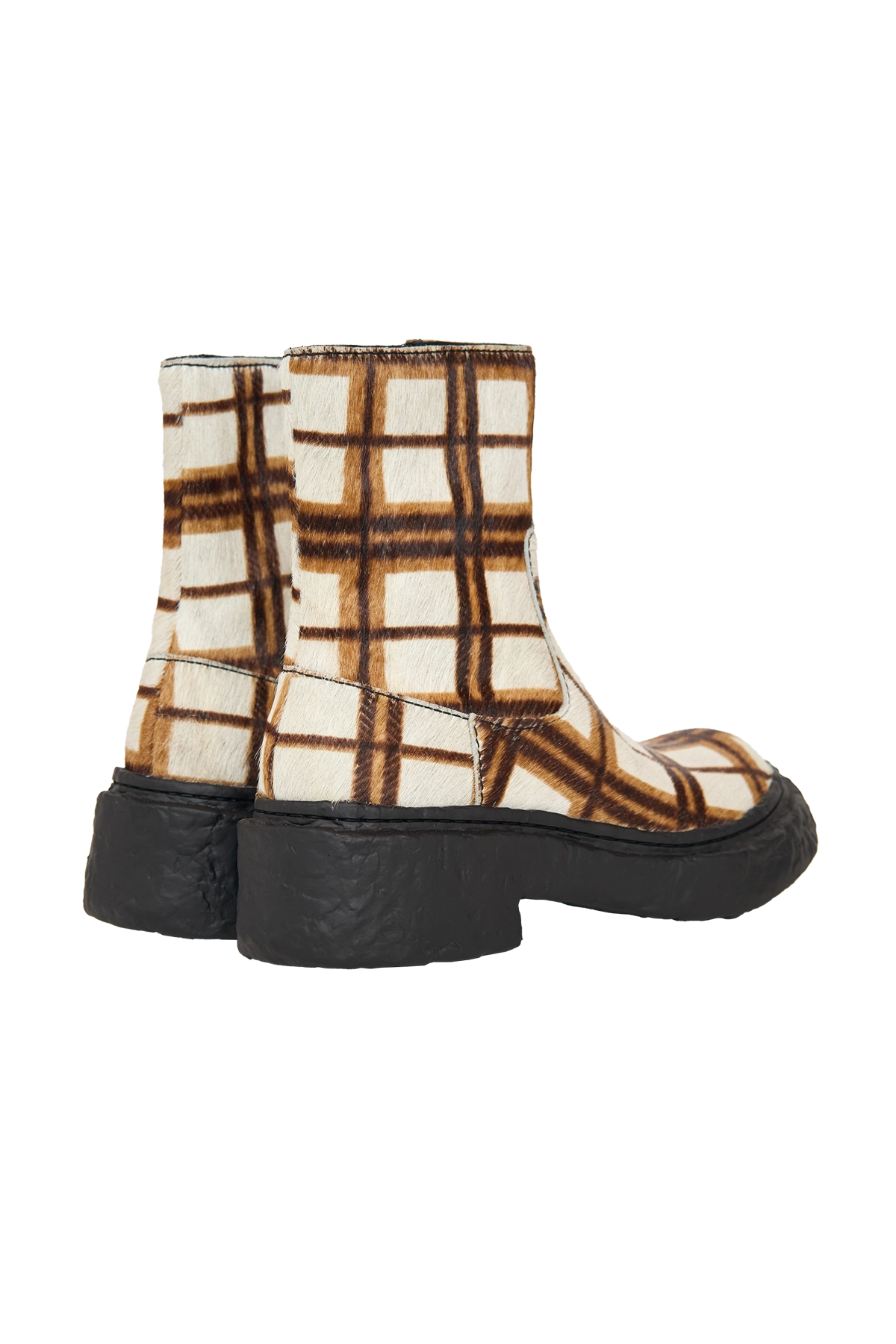 Camper Lab Check Vamonos Boot Cream/Brown 3