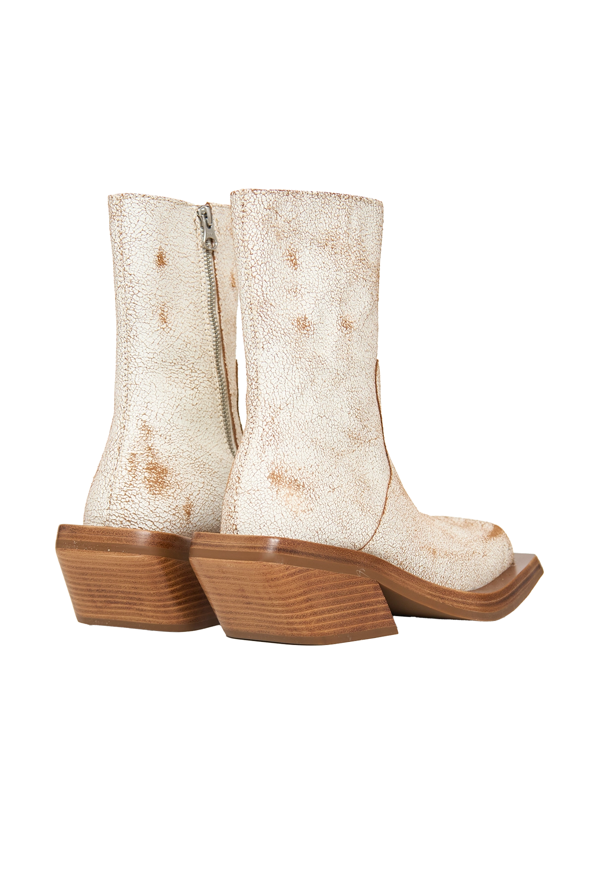 Camper Lab Distressed Leather Gasso Boot White 2