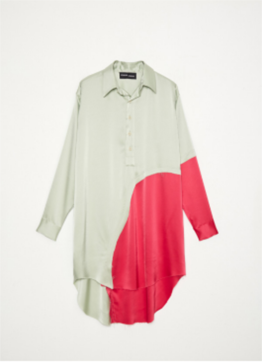Edward Cuming Abstract Polo Shirt Dress Green