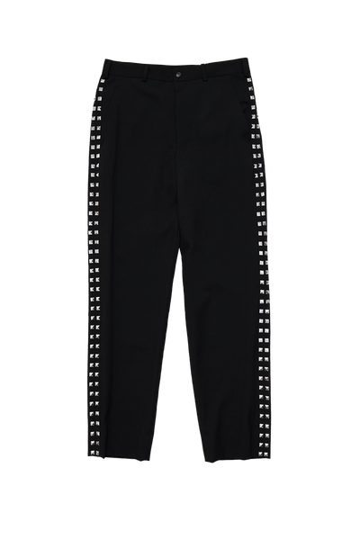 Comme Des Garcons Black Slim Leg Trousers With Studs Black – ESSXNYC