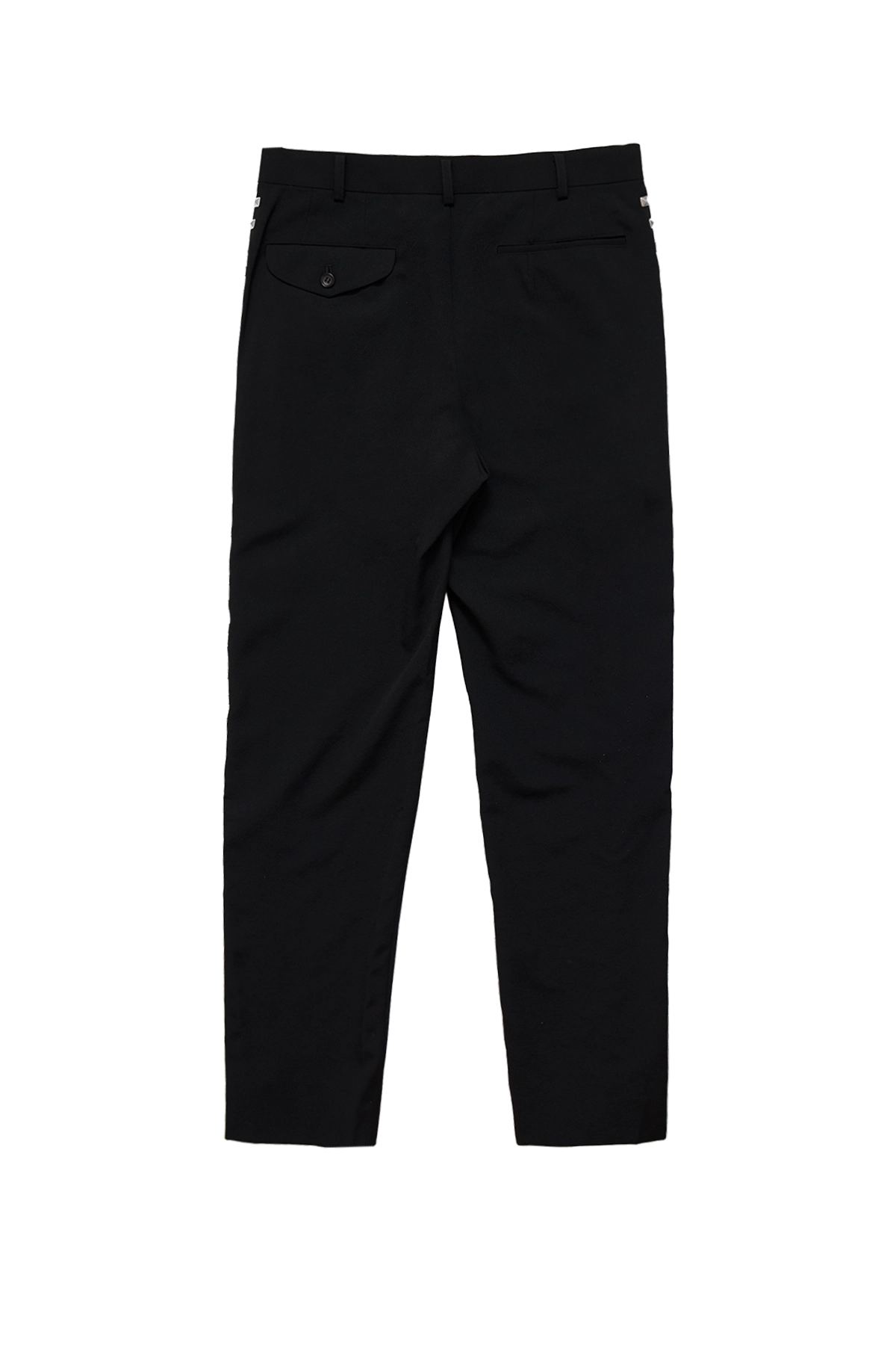 Comme Des Garcons Black Slim Leg Trousers With Studs Black – ESSXNYC