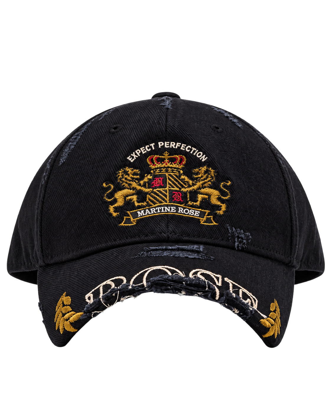 Martine Rose Cut Peak Cap Black
