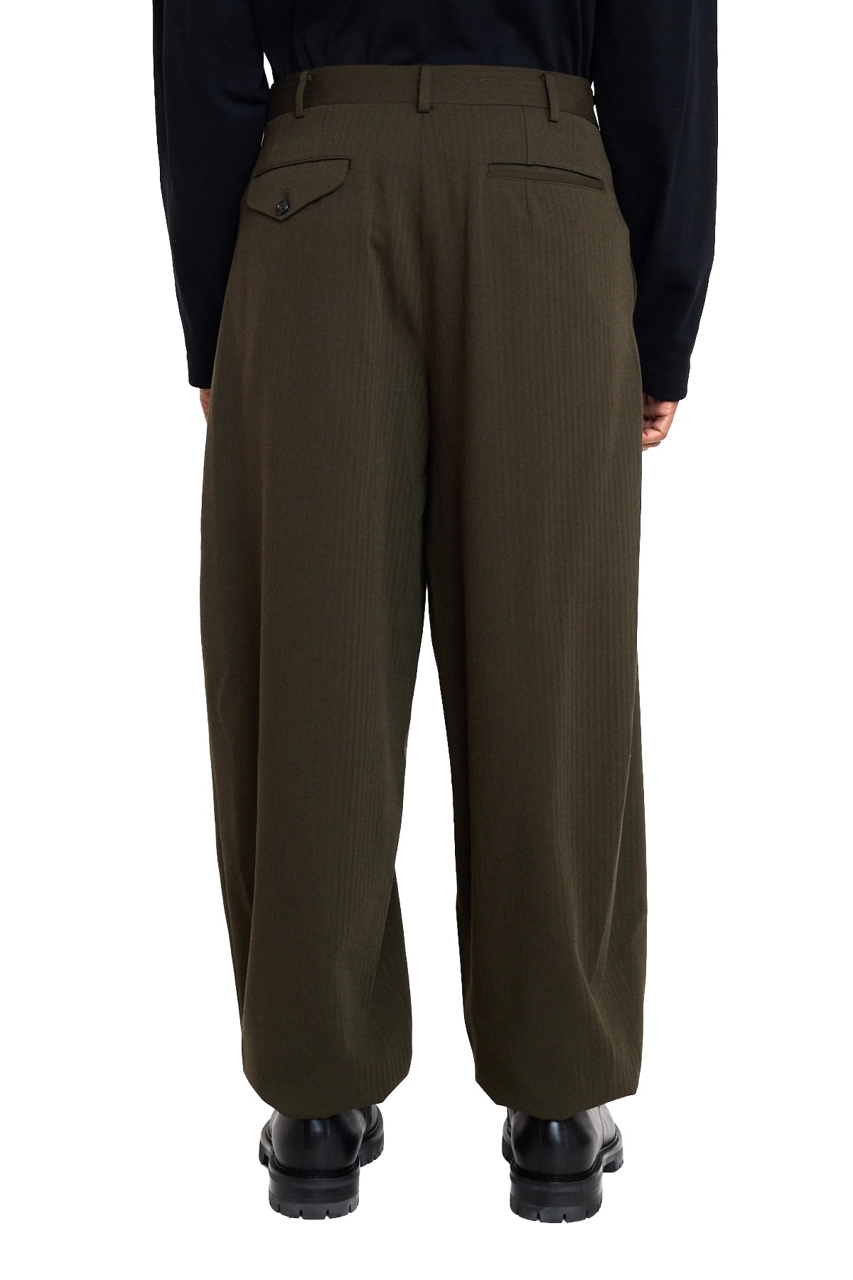 Cdg Homme Plus Wool Pleated Trousers 1-Khaki