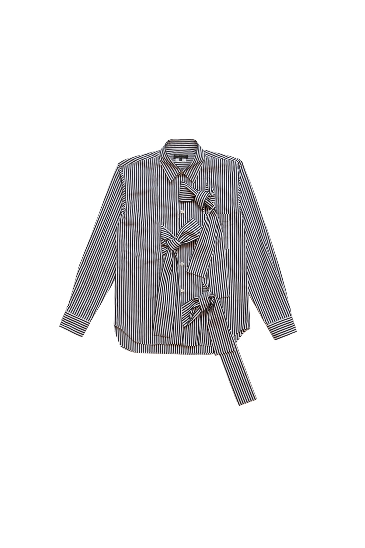 Comme Des Garcons Homme Plus Pinstripe Shirt With Bows White