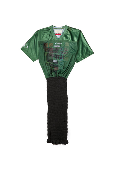 Conner Ives Shirred American Football Dress Multi – ESSXNYC
