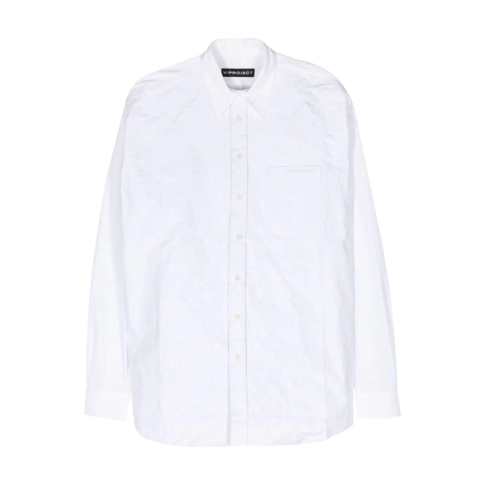 Y/PROJECT SCRUNCHED SHIRT Shirts White