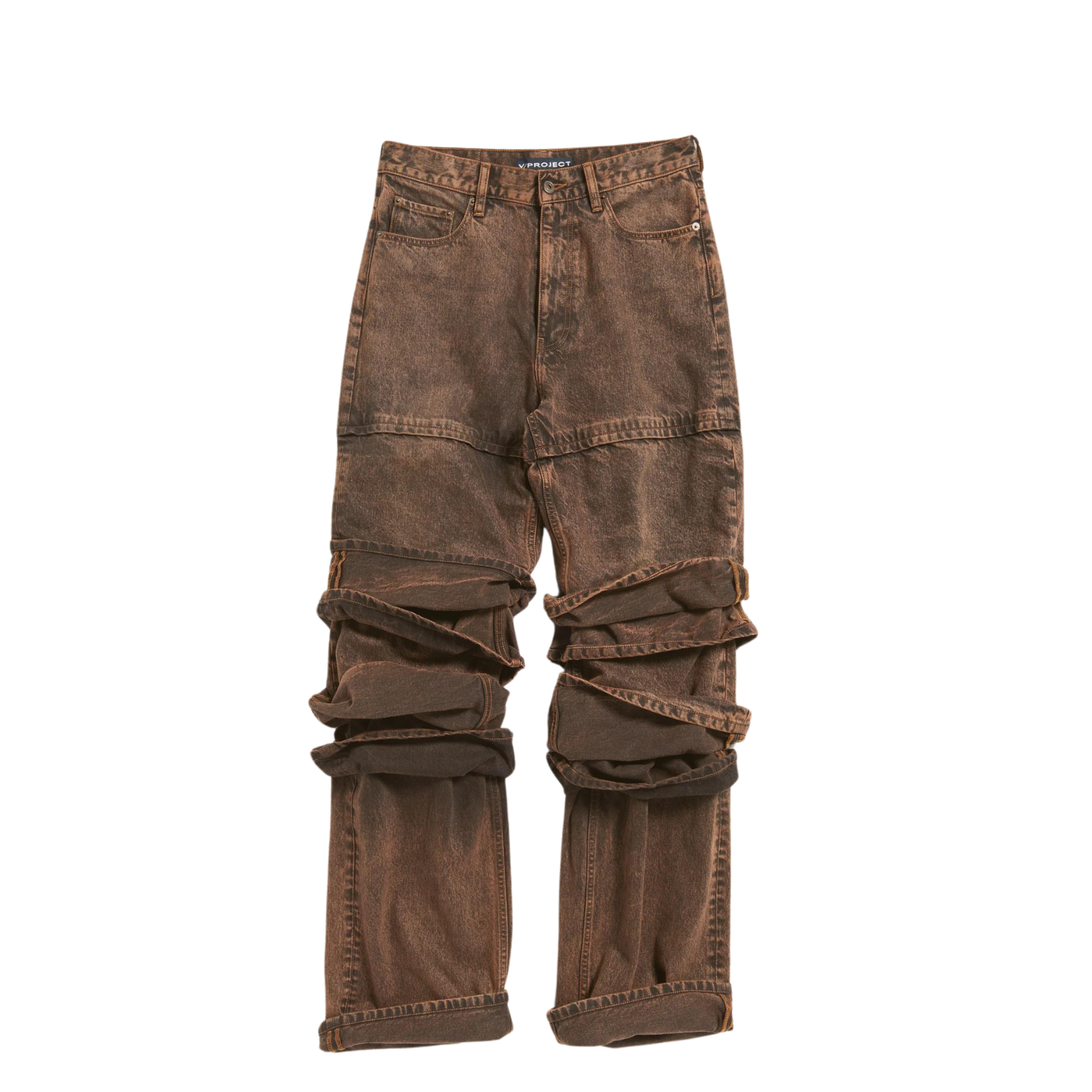 Y/PROJECT Multi Cuff Jeans Jeans Brown 7329