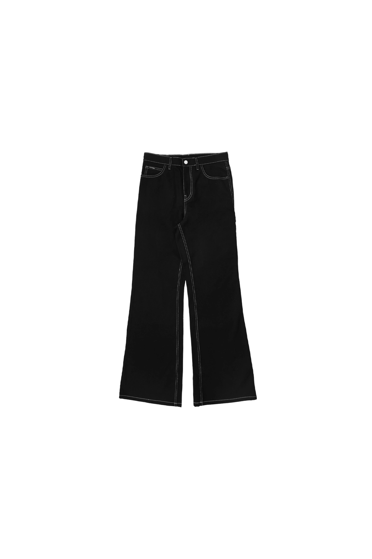 Courreges Hammer Denim Baggy Pants Black/White