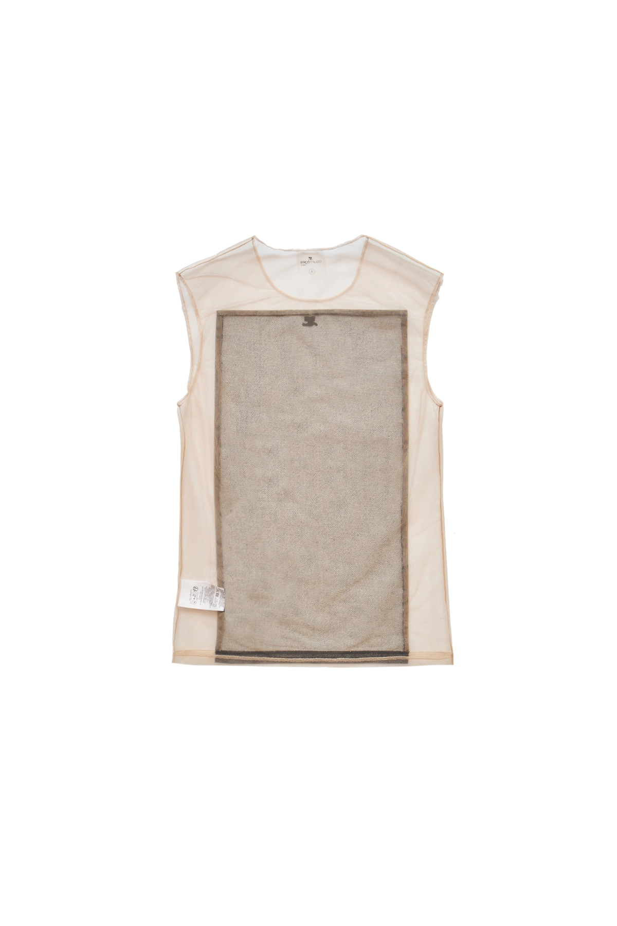 Courreges Illusion Square Denim Top - Dark Skin Tone Grey Courreges Illusion Square Denim Top - Dark Skin Tone Grey