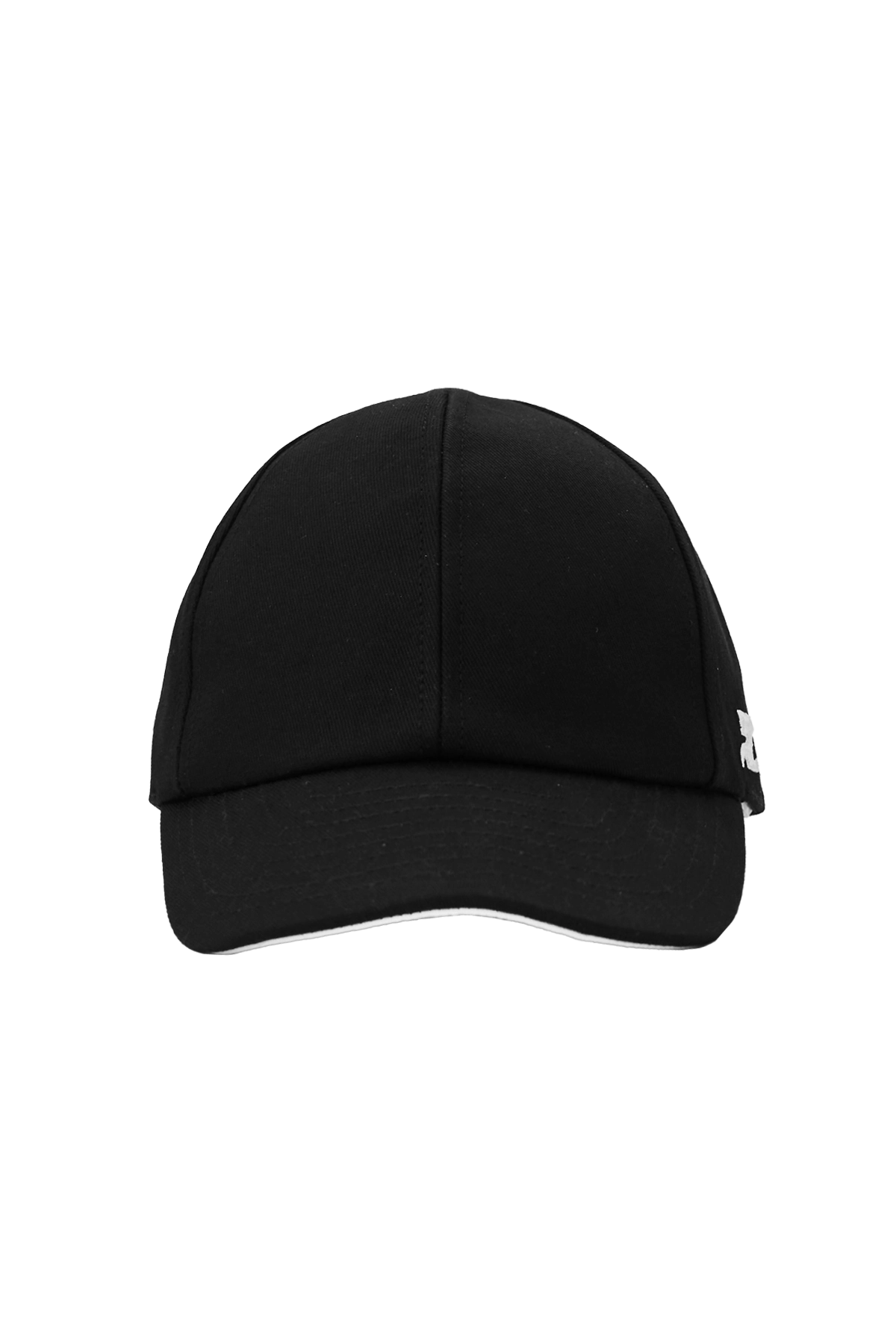 Courreges Signature AC Logo Cotton Cap Black