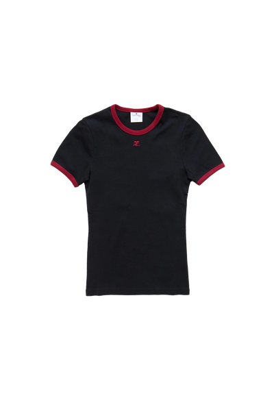 Courreges Signature Contrast T-Shirt Black – ESSXNYC Courreges Signature Contrast T-Shirt Black – ESSXNYC